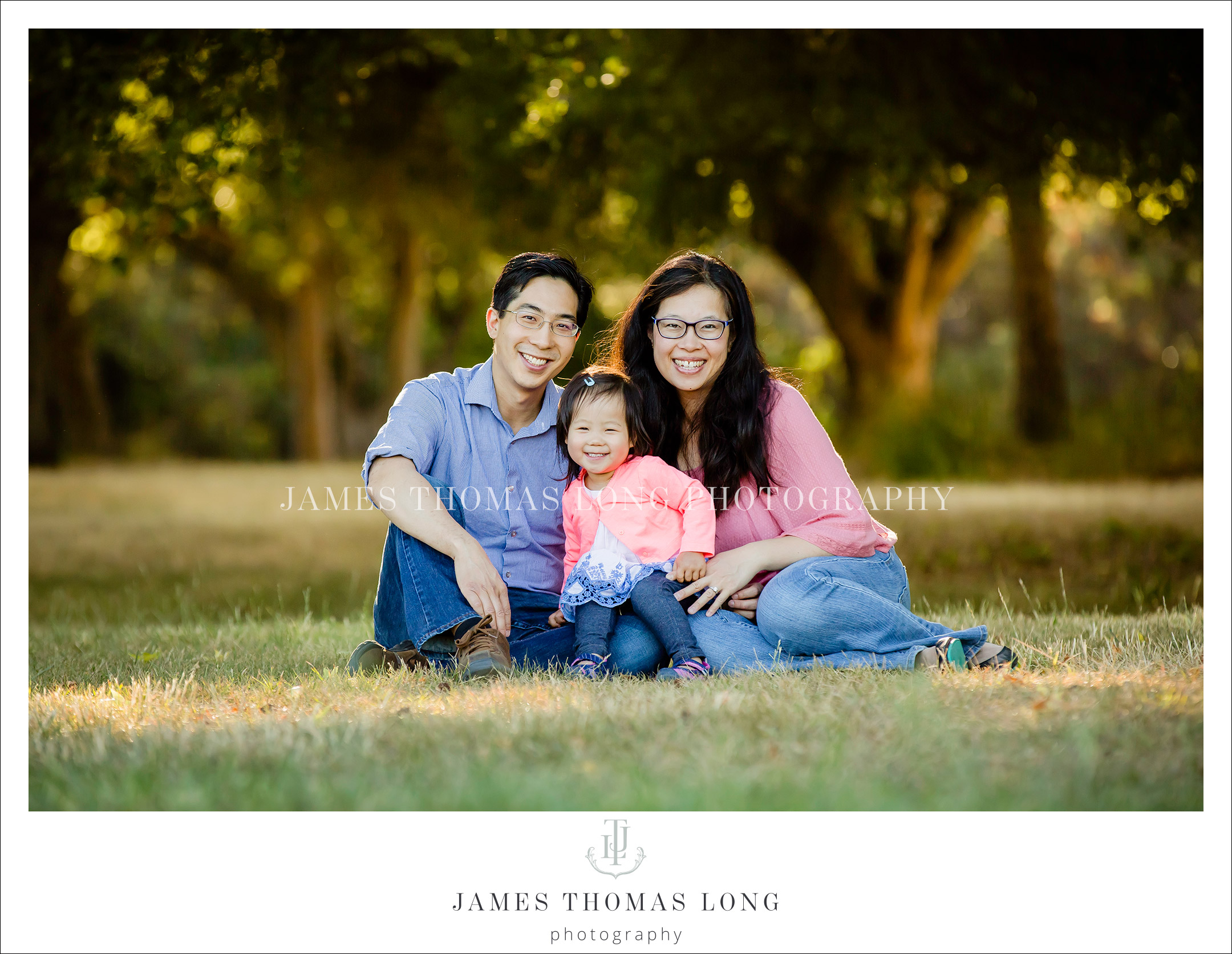 Family of three by Bellevue WA family photographer James Thomas Long Photography