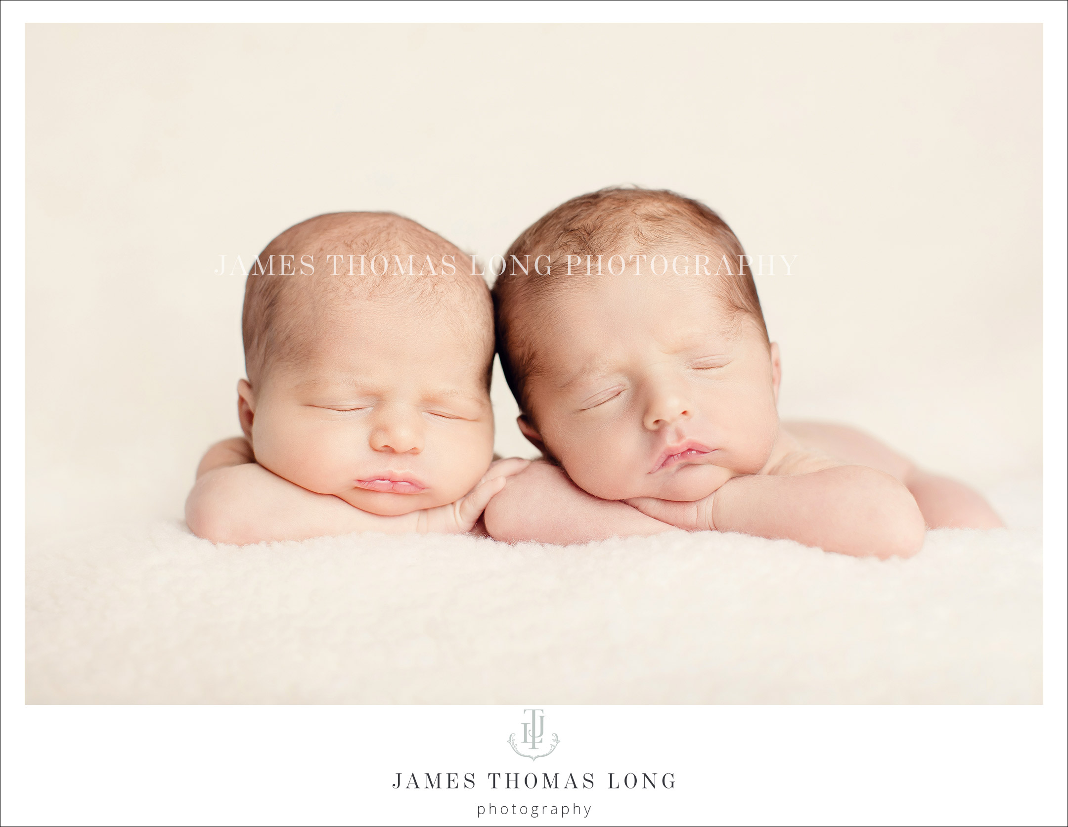 Bellevue and Seattle WA newborn photographer James Thomas Long Photography twins