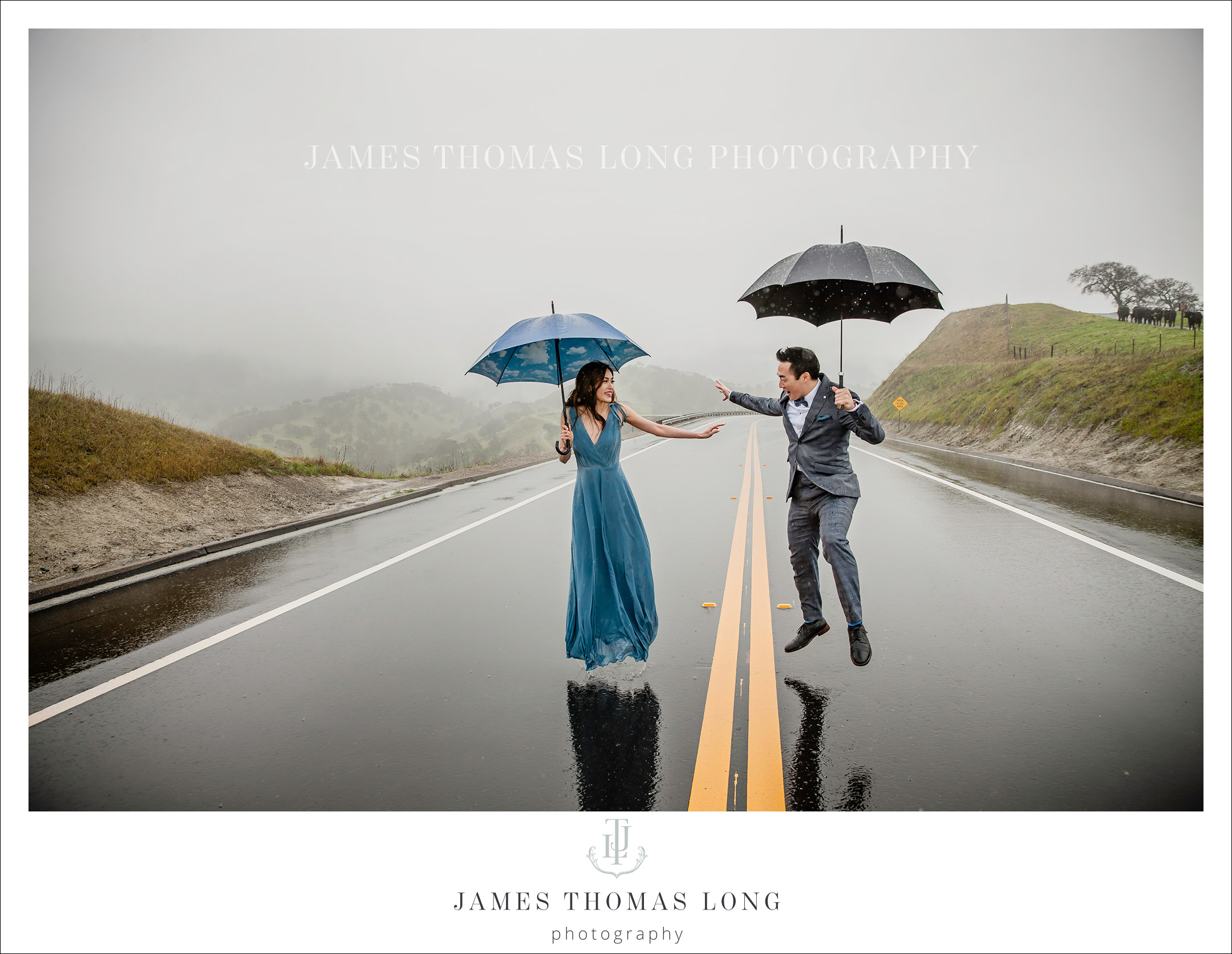 Engagement session in the rain by Seattle Wedding Photographer James Thomas Long Photography