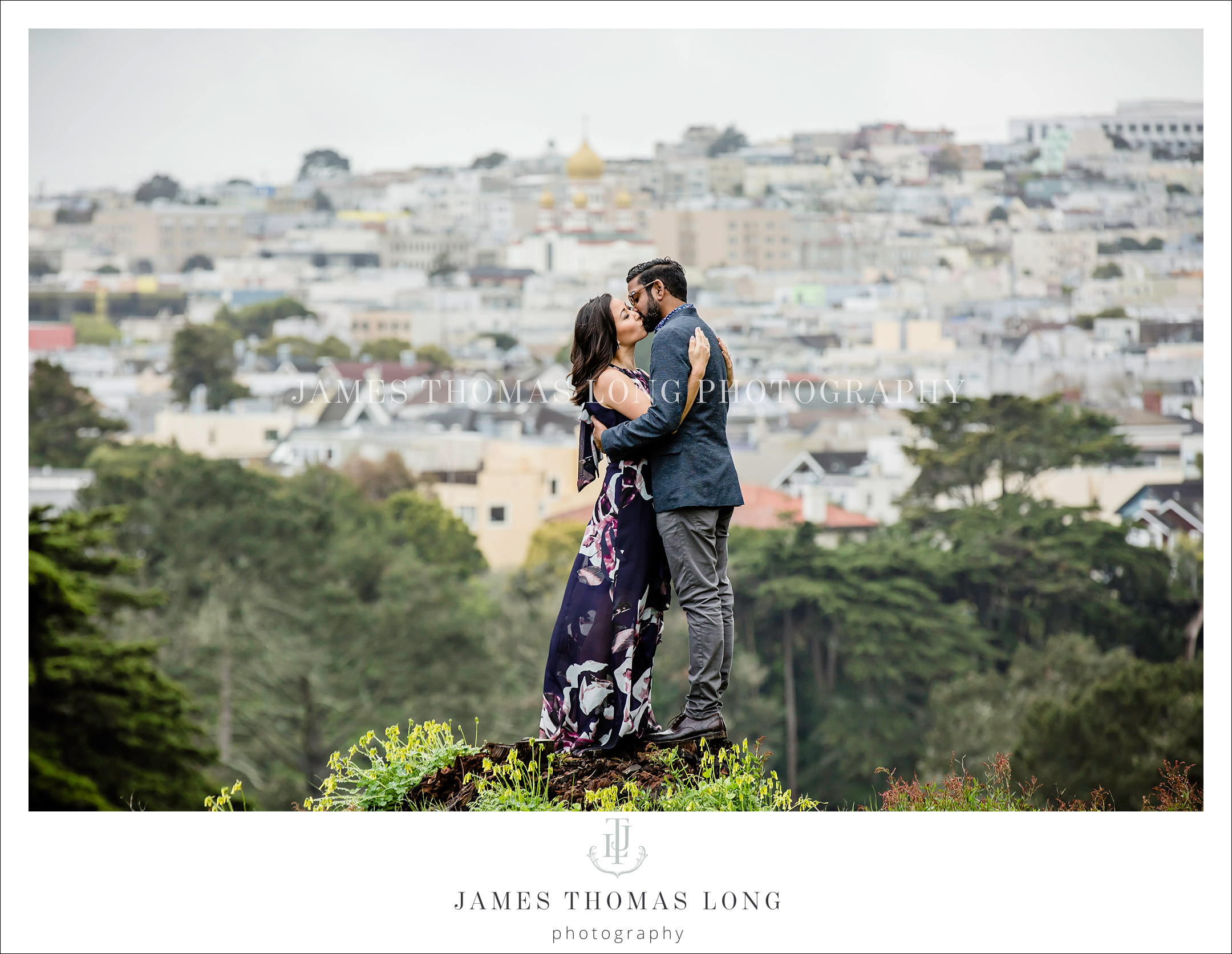 Destination engagement session in San Francisco by Seattle Wedding Photographer James Thomas Long Photography