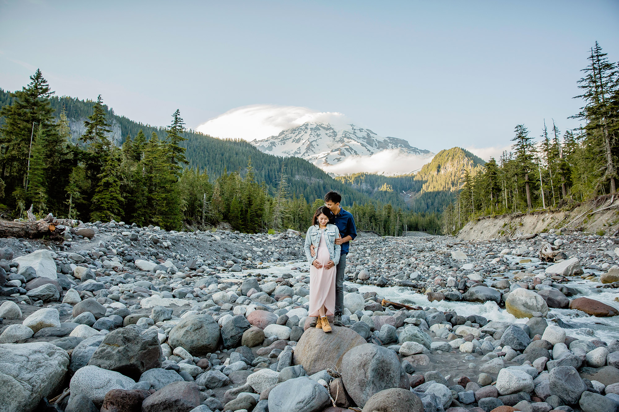 Pacific Northwest Mount Rainier Maternity Session by James Thomas Long Photography