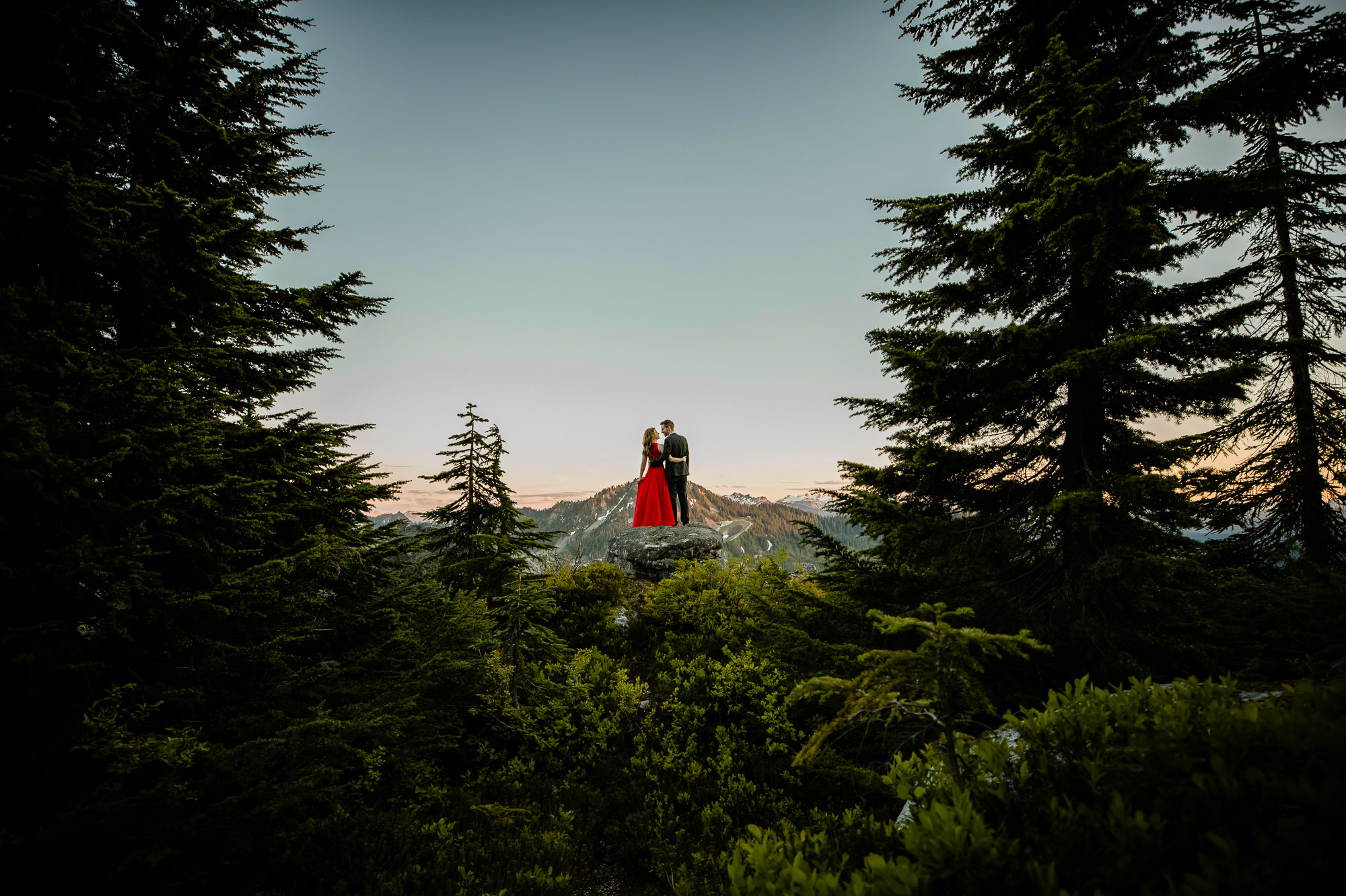 Adventure engagement session in the cascade mountains by Seattle wedding photographer James Thomas Long Photography