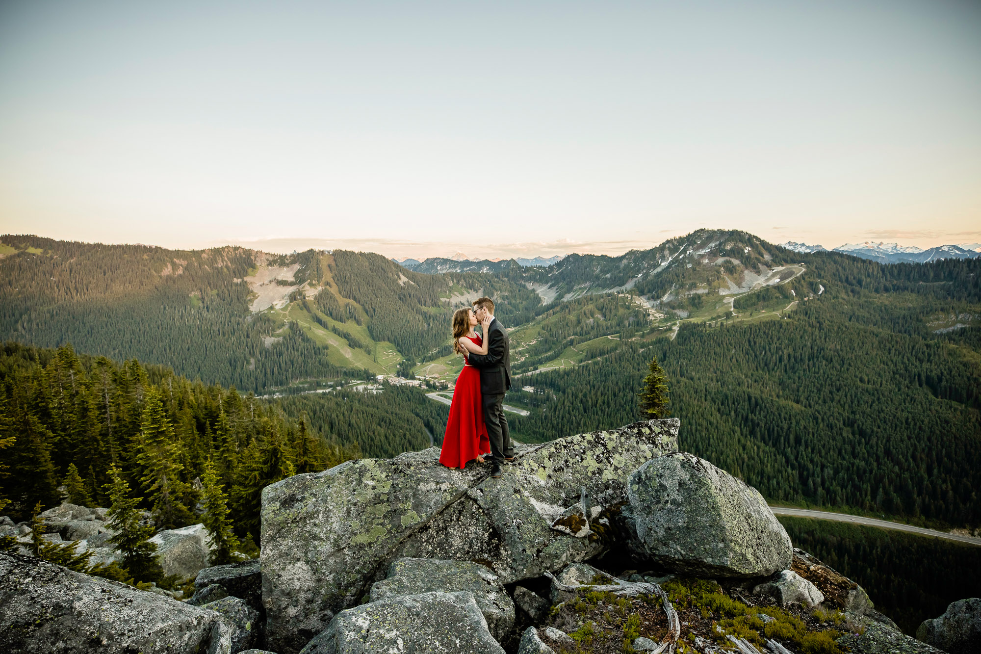 Adventure engagement session in the cascade mountains by Seattle wedding photographer James Thomas Long Photography