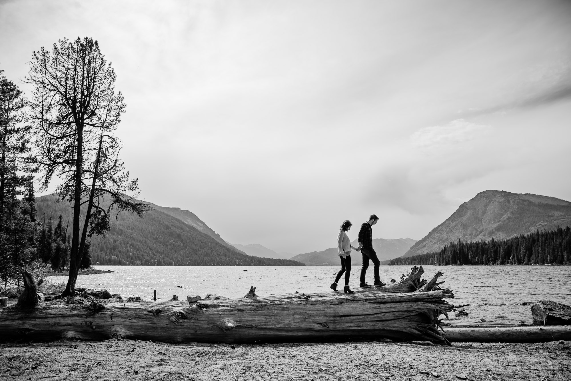 Adventure engagement session in the cascade mountains by Seattle wedding photographer James Thomas Long Photography