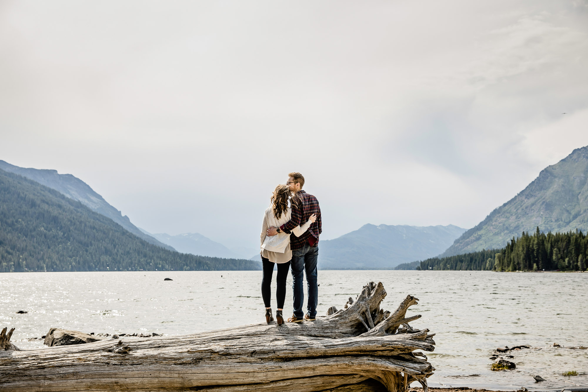 Adventure engagement session in the cascade mountains by Seattle wedding photographer James Thomas Long Photography