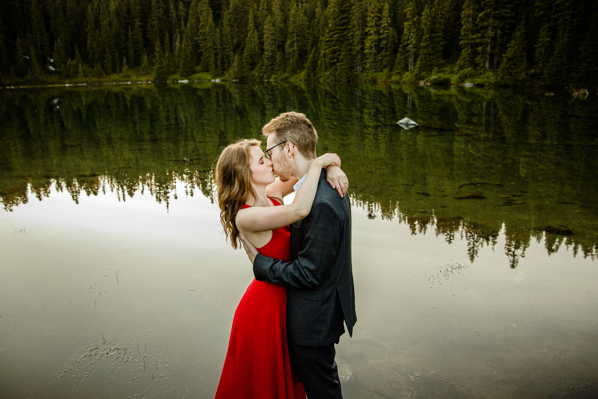 Adventure engagement session in the cascade mountains by Seattle wedding photographer James Thomas Long Photography