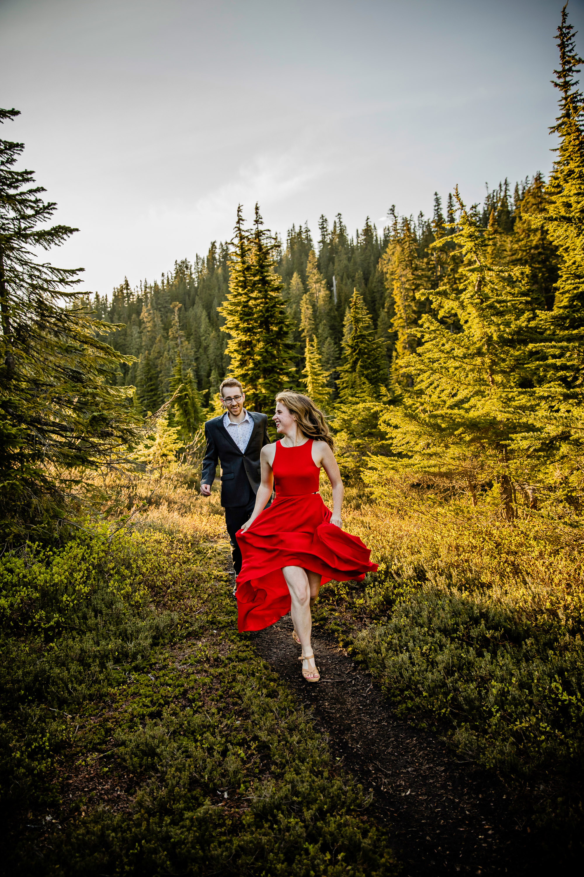 Adventure engagement session in the cascade mountains by Seattle wedding photographer James Thomas Long Photography