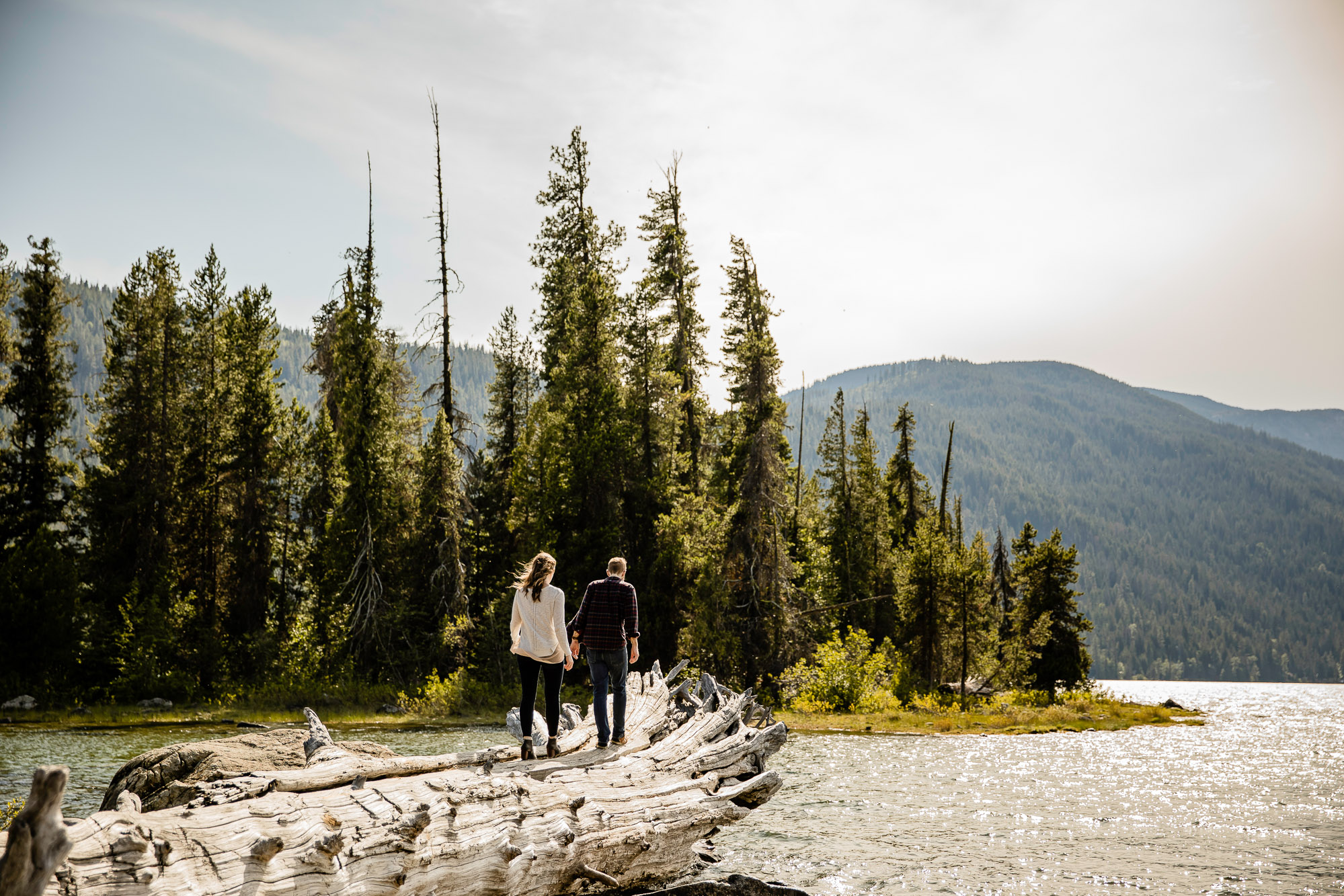 Adventure engagement session in the cascade mountains by Seattle wedding photographer James Thomas Long Photography