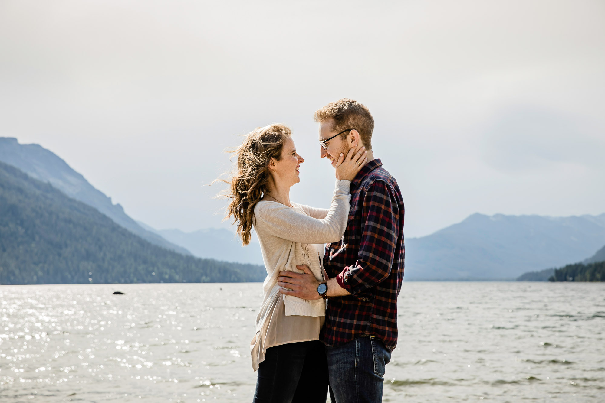 Adventure engagement session in the cascade mountains by Seattle wedding photographer James Thomas Long Photography