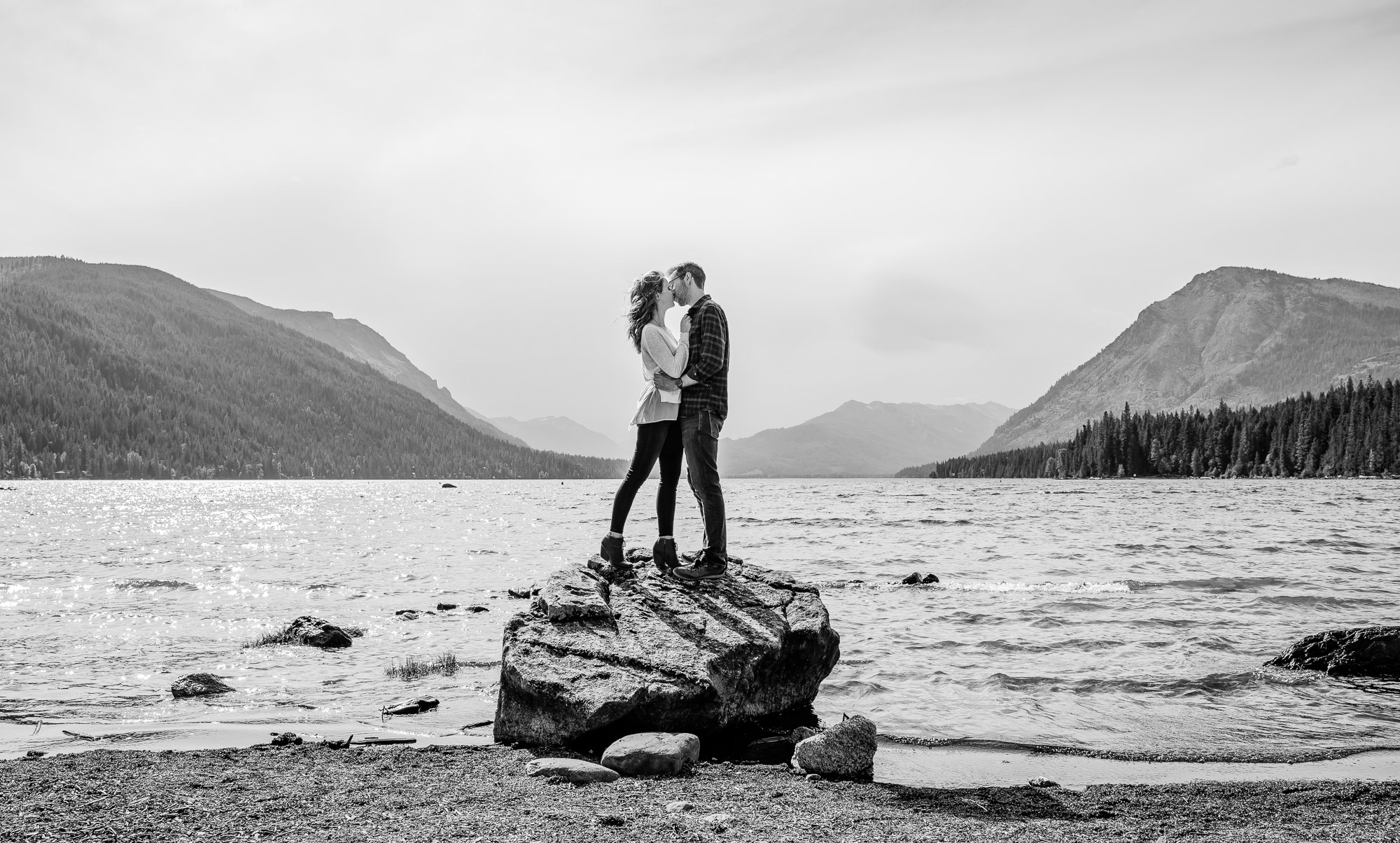 Adventure engagement session in the cascade mountains by Seattle wedding photographer James Thomas Long Photography