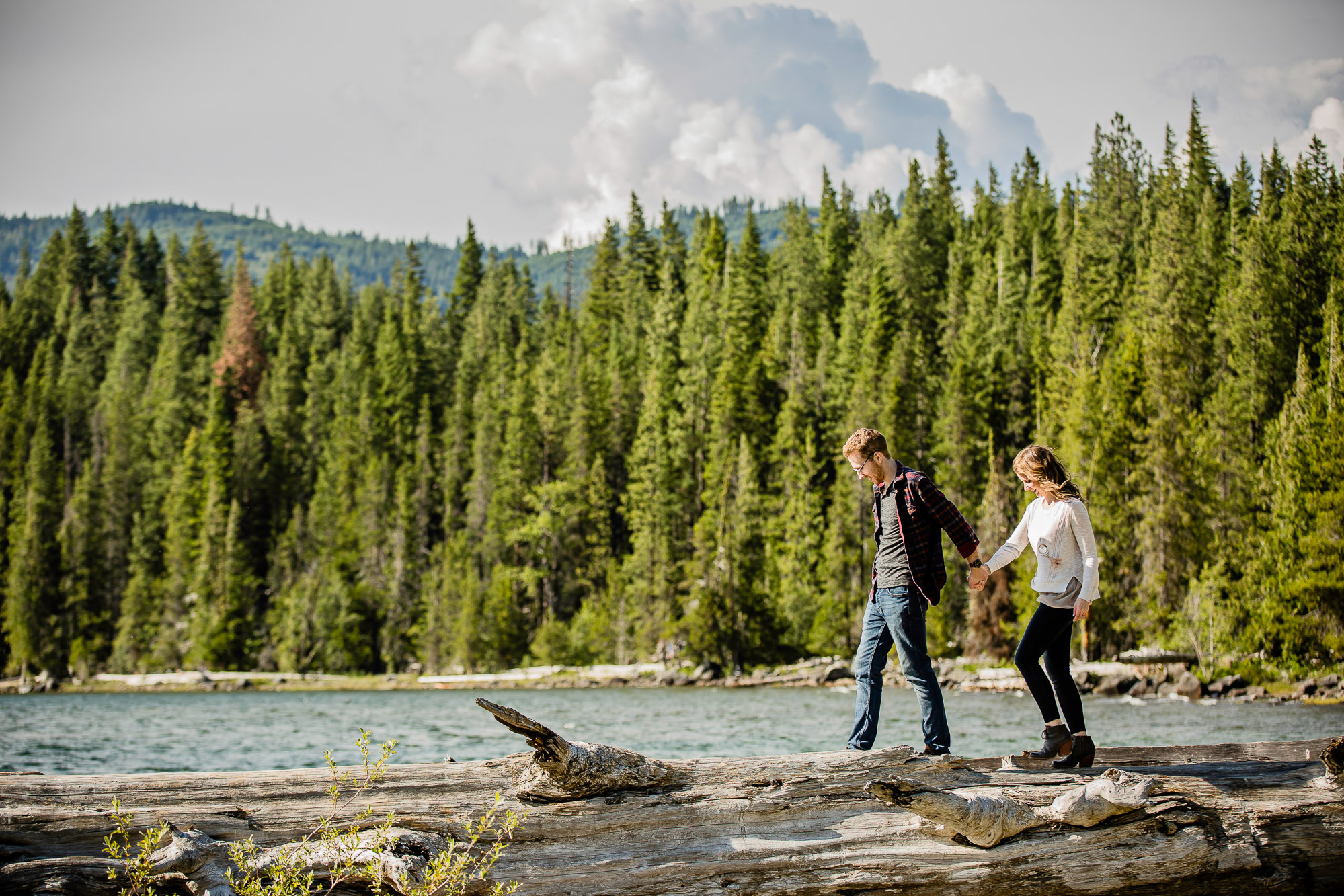 Adventure engagement session in the cascade mountains by Seattle wedding photographer James Thomas Long Photography