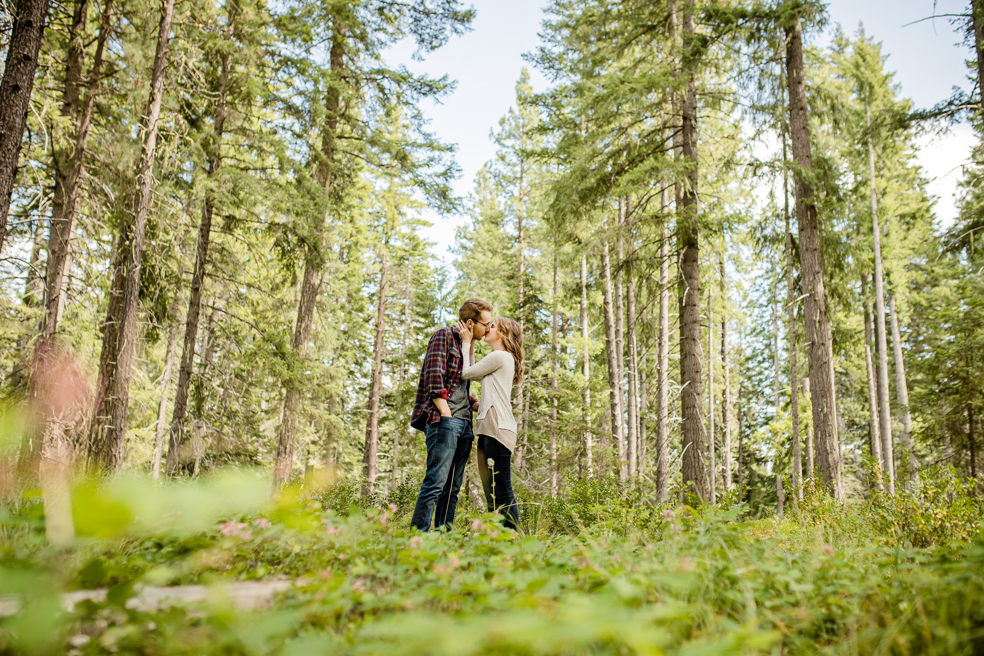 Adventure engagement session in the cascade mountains by Seattle wedding photographer James Thomas Long Photography