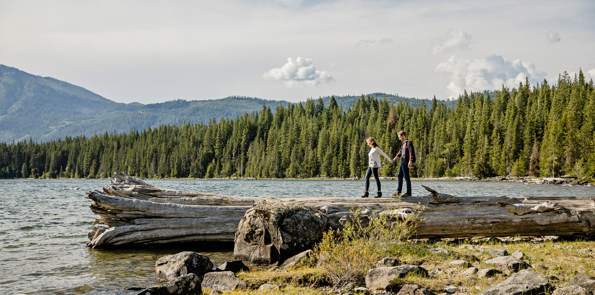 Adventure engagement session in the cascade mountains by Seattle wedding photographer James Thomas Long Photography