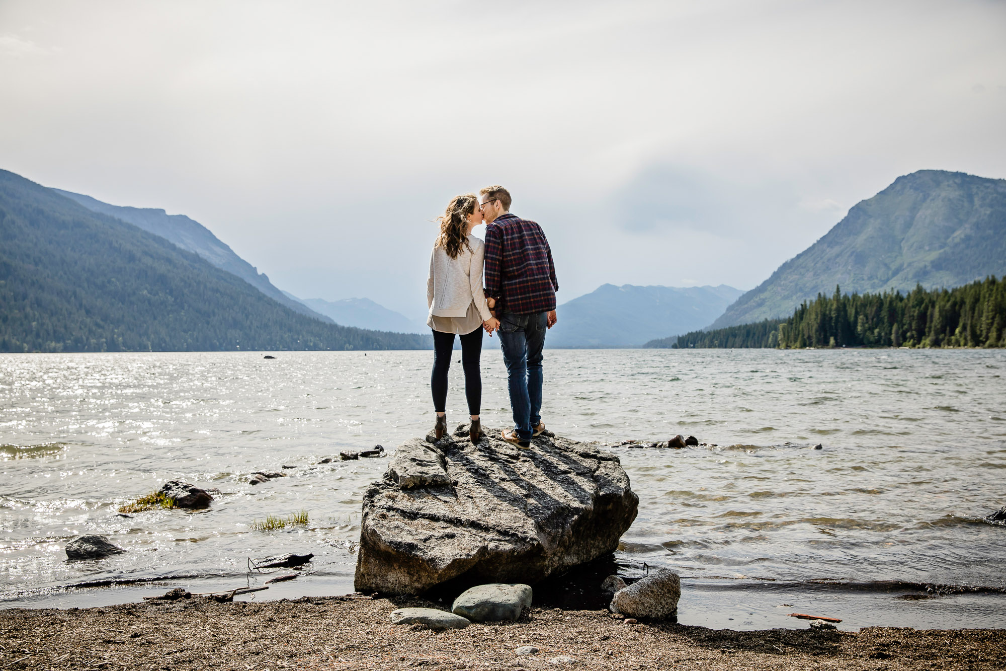 Adventure engagement session in the cascade mountains by Seattle wedding photographer James Thomas Long Photography