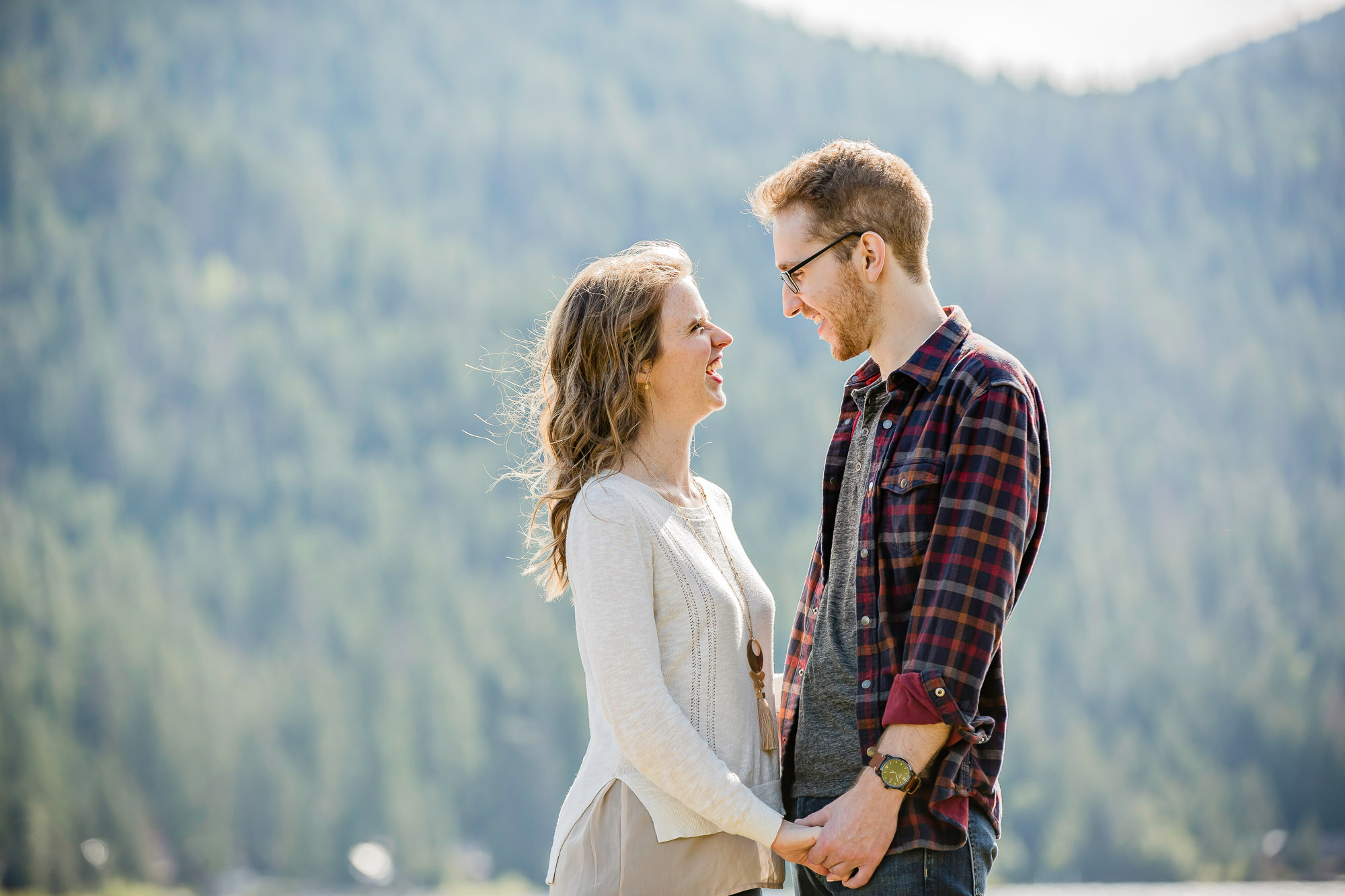 Adventure engagement session in the cascade mountains by Seattle wedding photographer James Thomas Long Photography