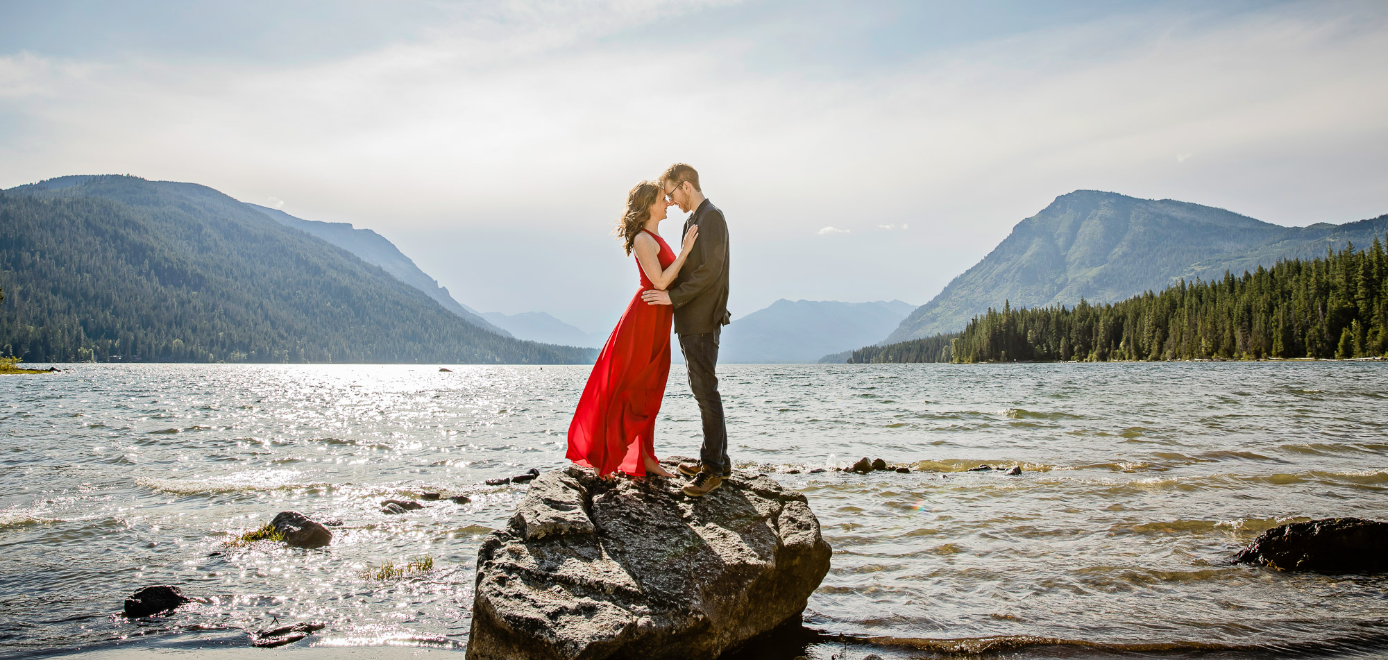 Adventure engagement session in the cascade mountains by Seattle wedding photographer James Thomas Long Photography