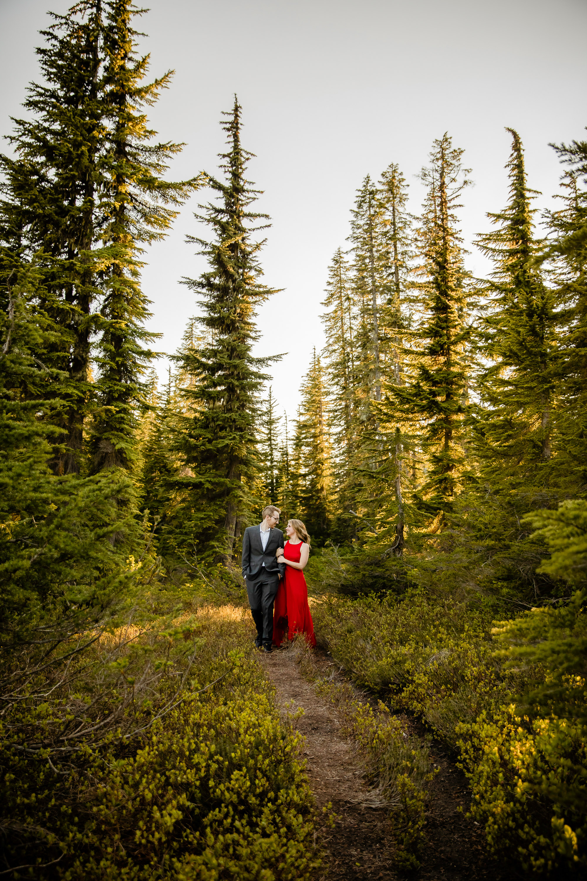 Adventure engagement session in the cascade mountains by Seattle wedding photographer James Thomas Long Photography