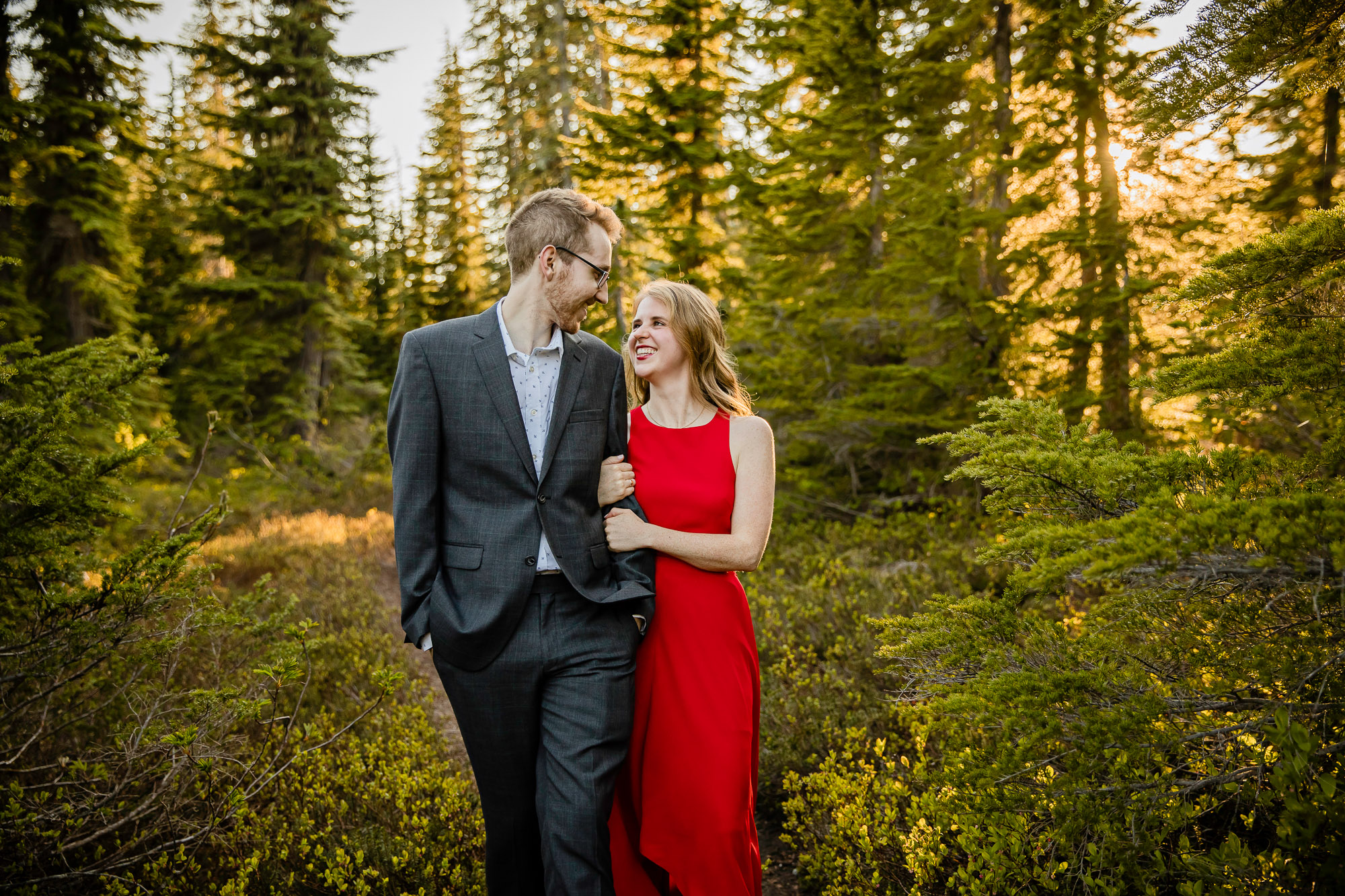 Adventure engagement session in the cascade mountains by Seattle wedding photographer James Thomas Long Photography