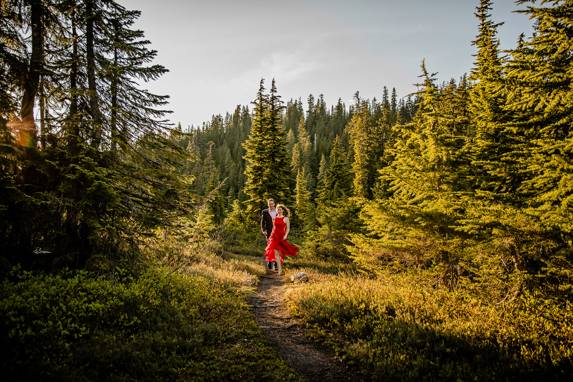 Adventure engagement session in the cascade mountains by Seattle wedding photographer James Thomas Long Photography