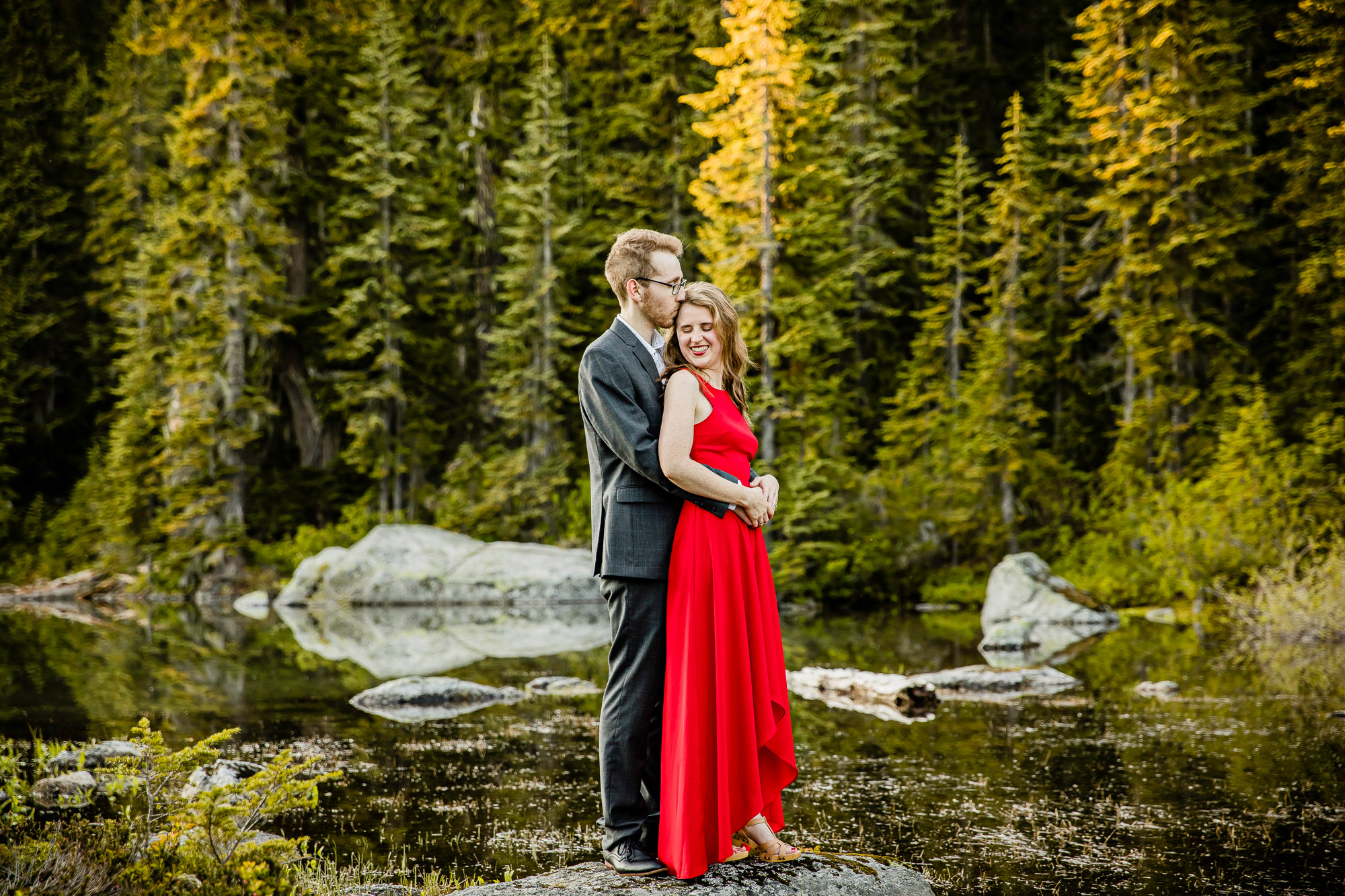 Adventure engagement session in the cascade mountains by Seattle wedding photographer James Thomas Long Photography