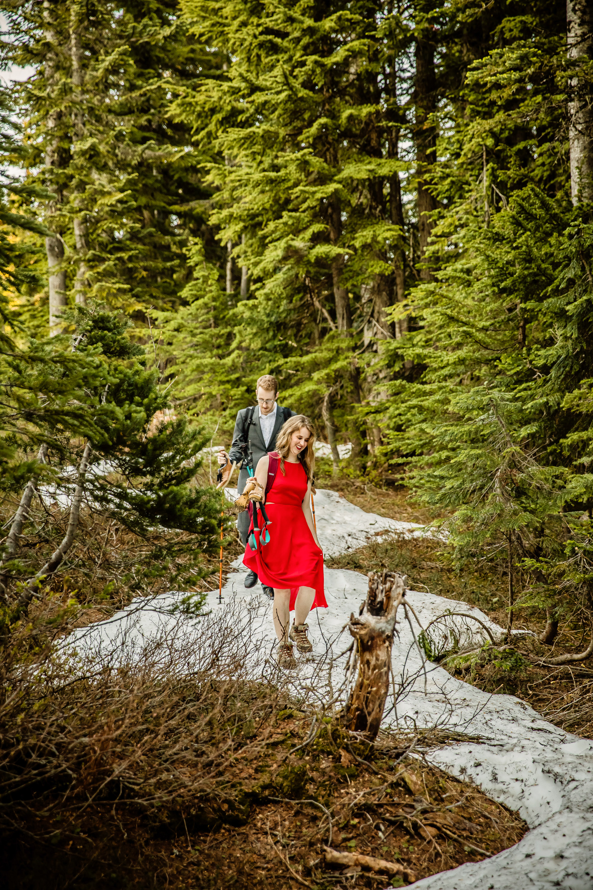 Adventure engagement session in the cascade mountains by Seattle wedding photographer James Thomas Long Photography