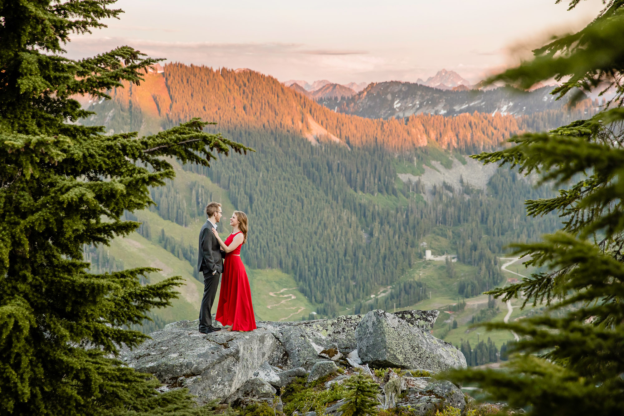 Adventure engagement session in the cascade mountains by Seattle wedding photographer James Thomas Long Photography