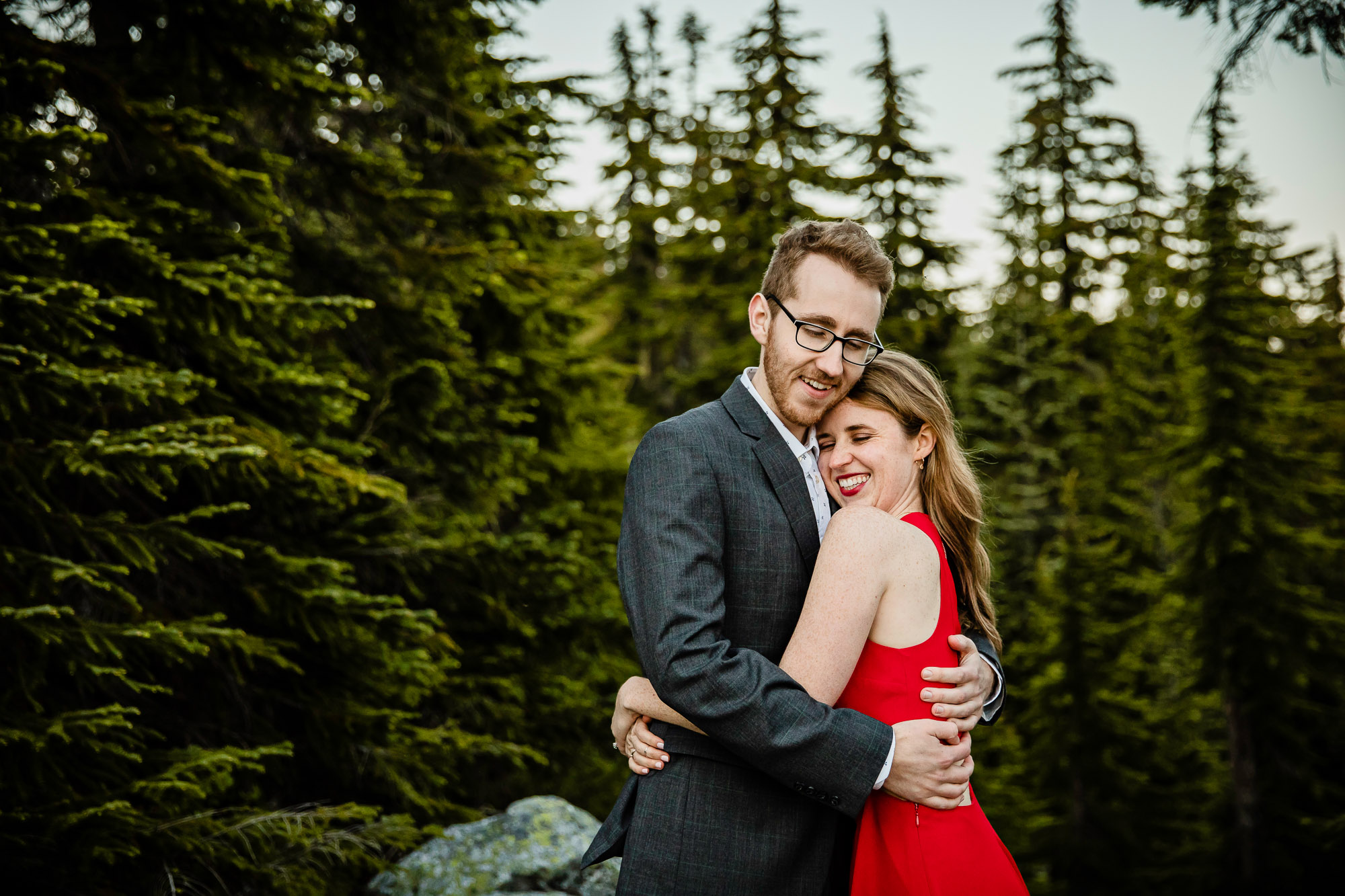 Adventure engagement session in the cascade mountains by Seattle wedding photographer James Thomas Long Photography