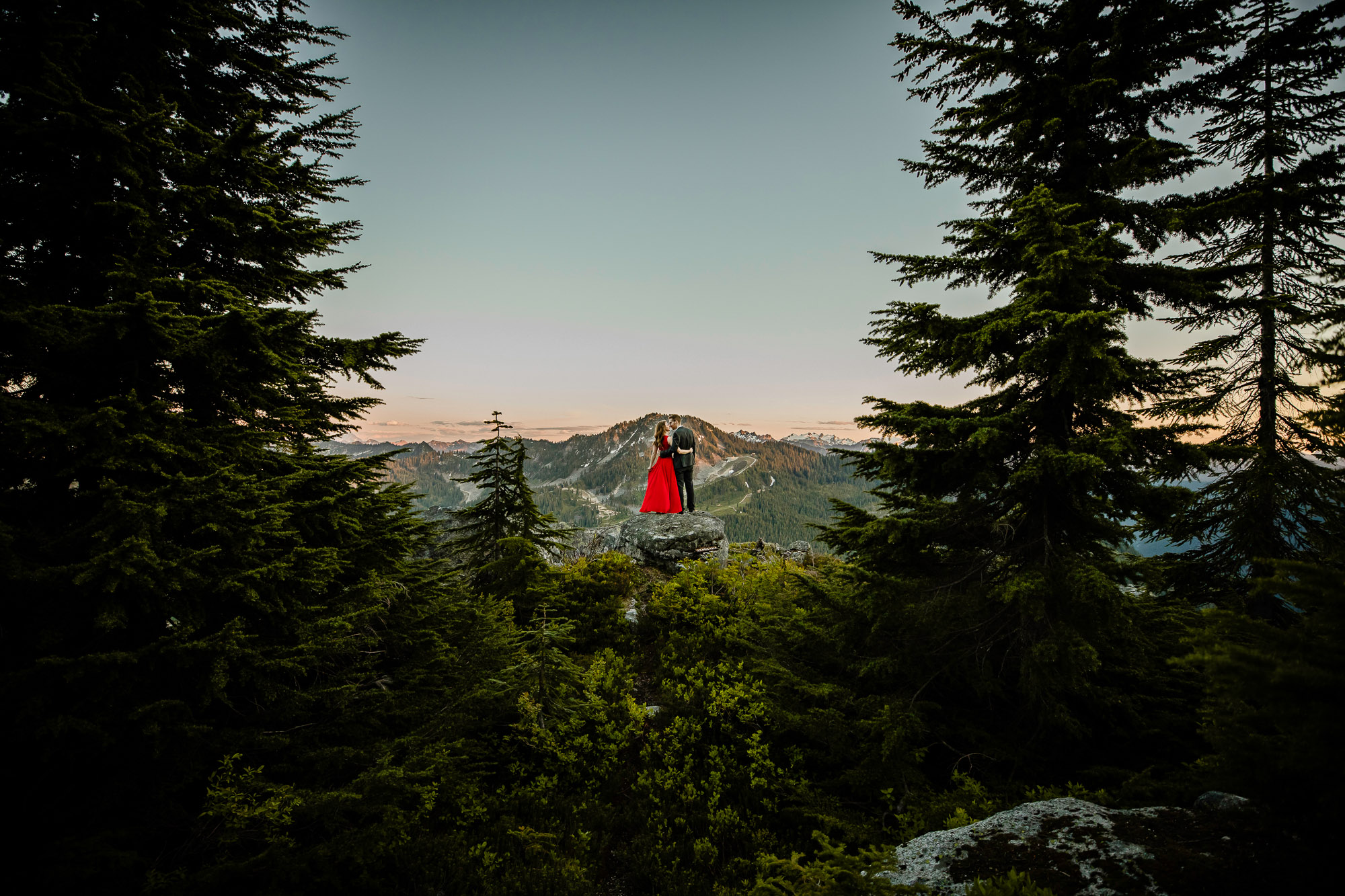 Adventure engagement session in the cascade mountains by Seattle wedding photographer James Thomas Long Photography