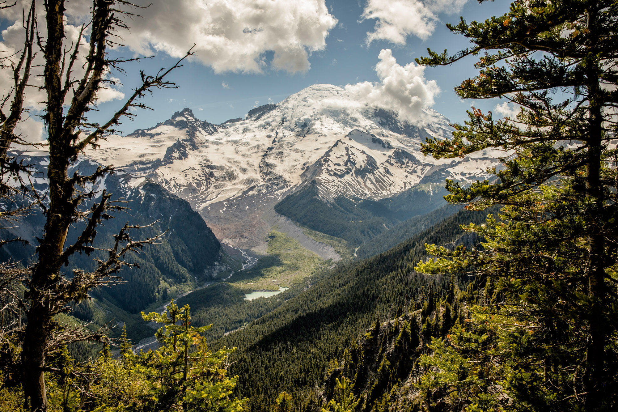 Adventure engagement session at Mount Rainier by Seattle wedding photographer James Thomas Long Photography