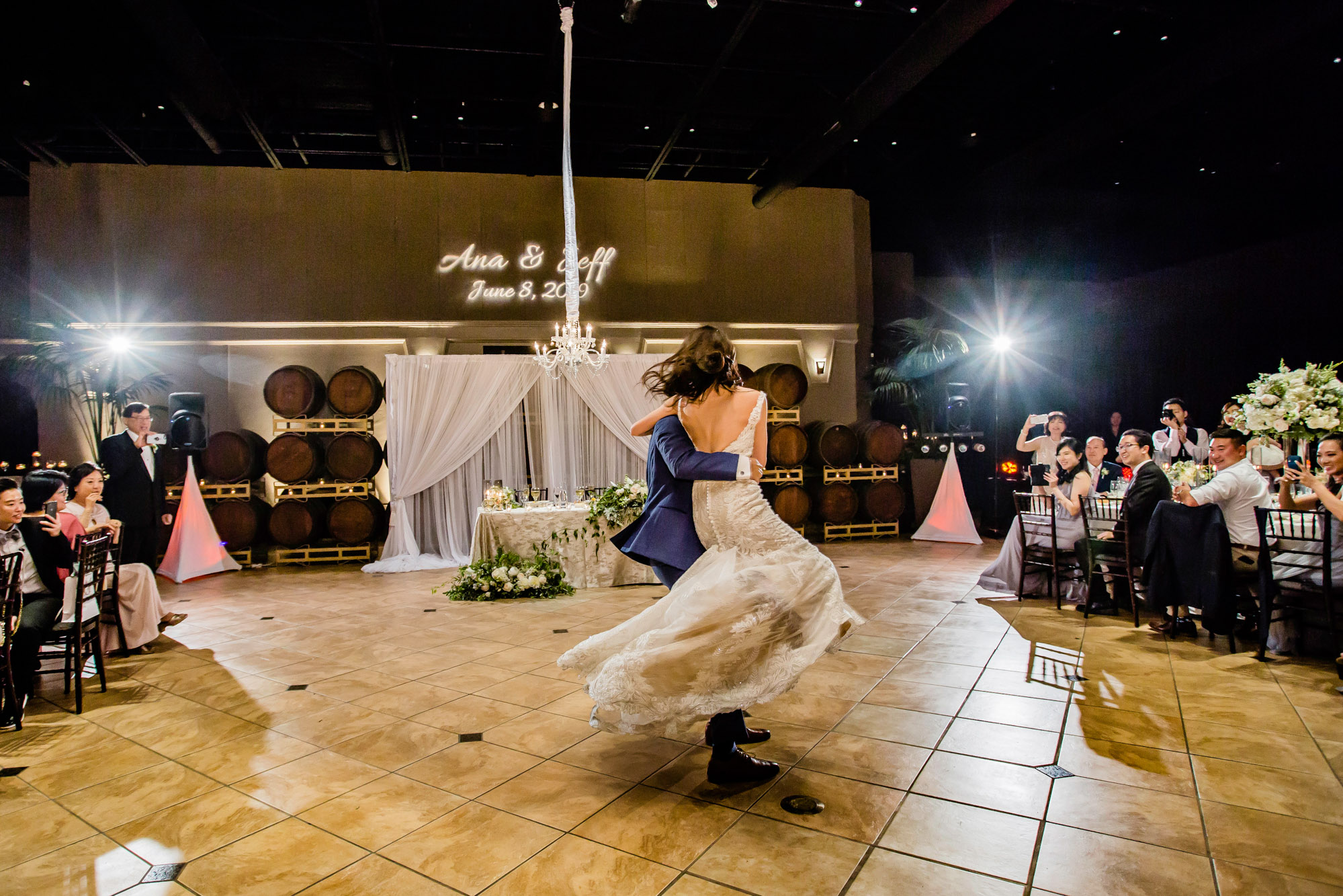 Destination Wedding at Palm Event Center in Pleasanton by Seattle WA Wedding Photographer James Thomas Long Photography