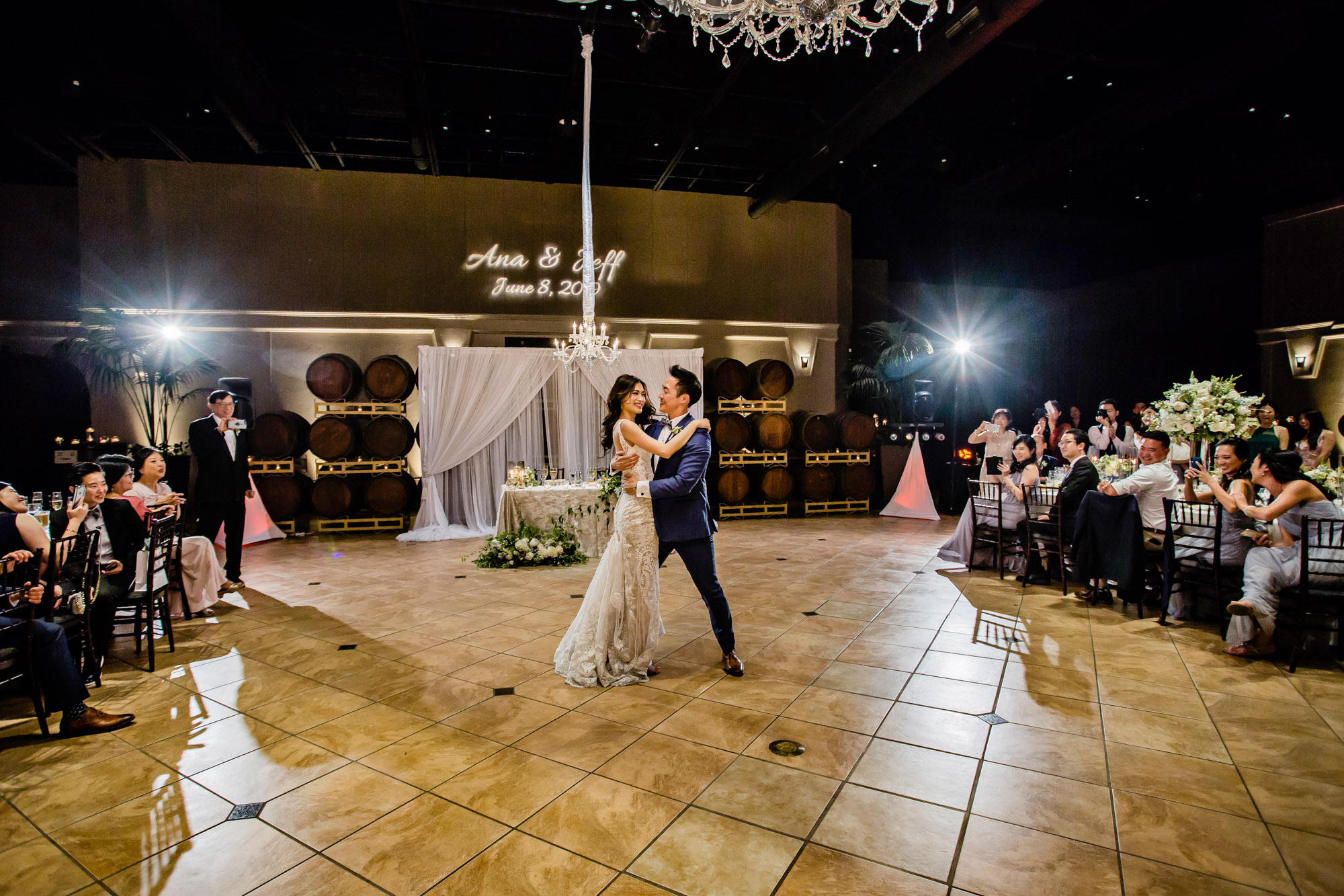 Destination Wedding at Palm Event Center in Pleasanton by Seattle WA Wedding Photographer James Thomas Long Photography