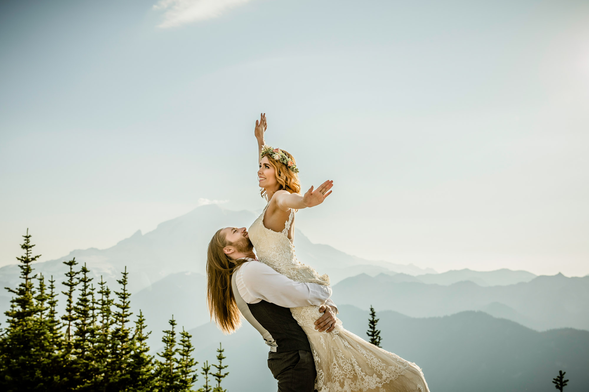 Adventure Elopement on Crystal Mountain by Seattle Wedding Photographer James Thomas Long Photography