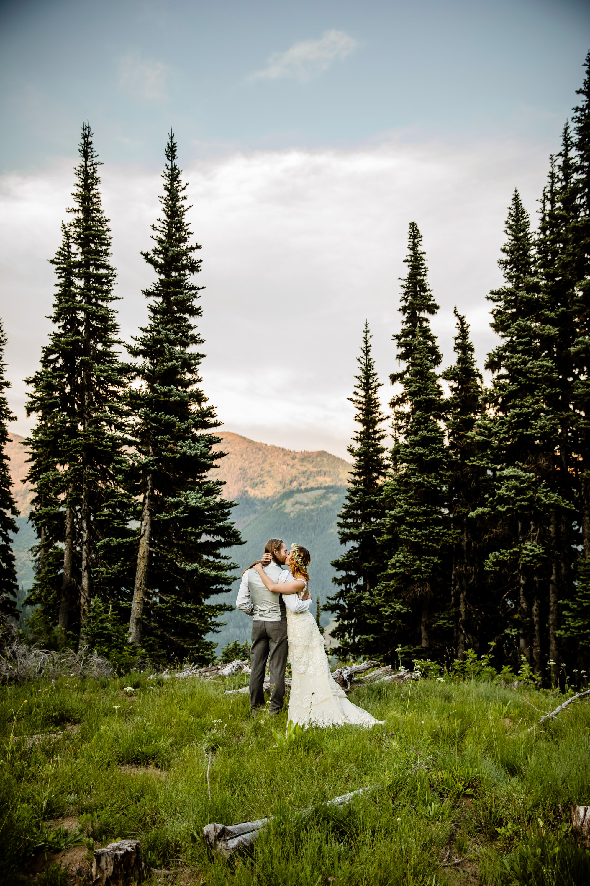 Adventure Elopement on Crystal Mountain by Seattle Wedding Photographer James Thomas Long Photography