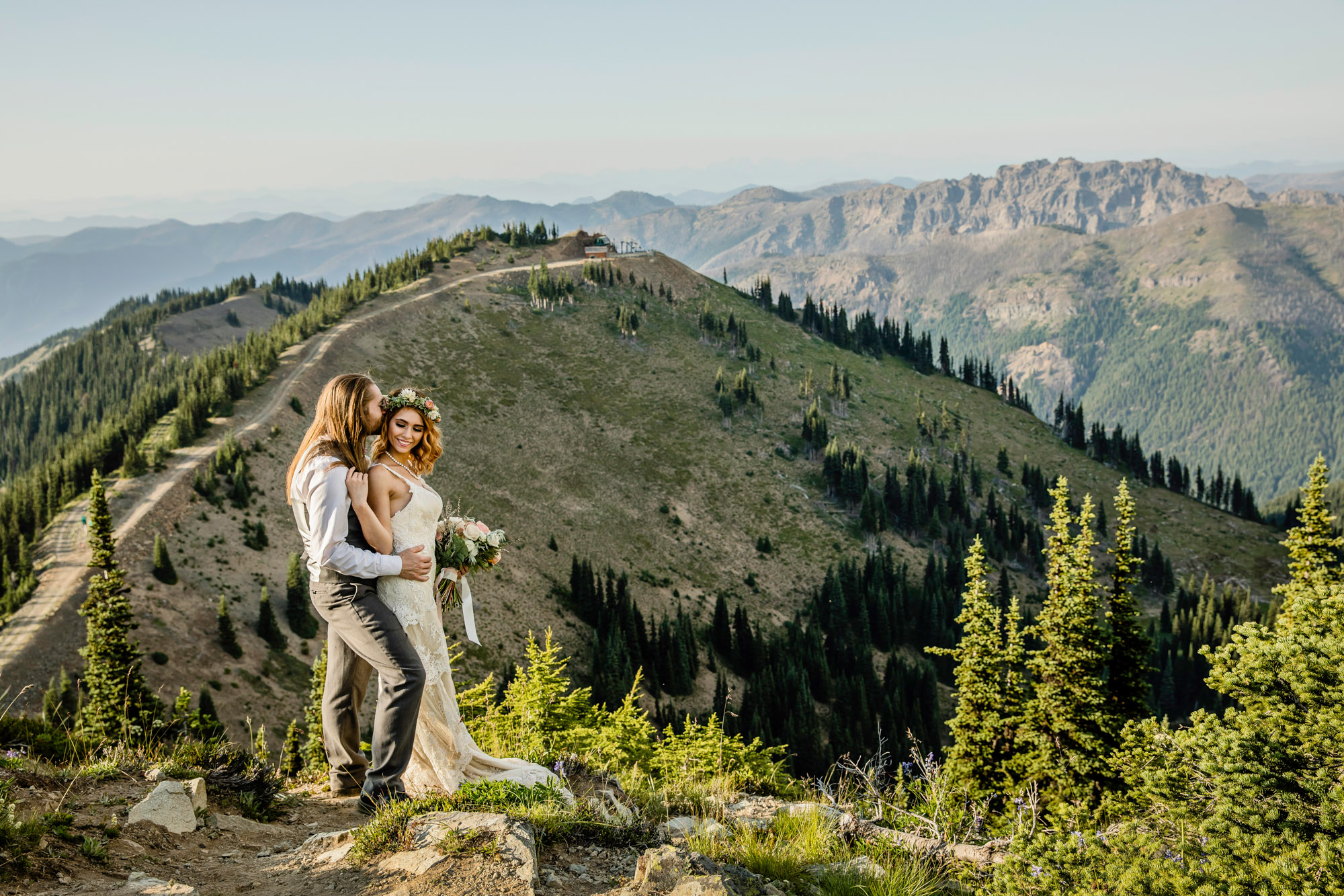 Adventure Elopement on Crystal Mountain by Seattle Wedding Photographer James Thomas Long Photography