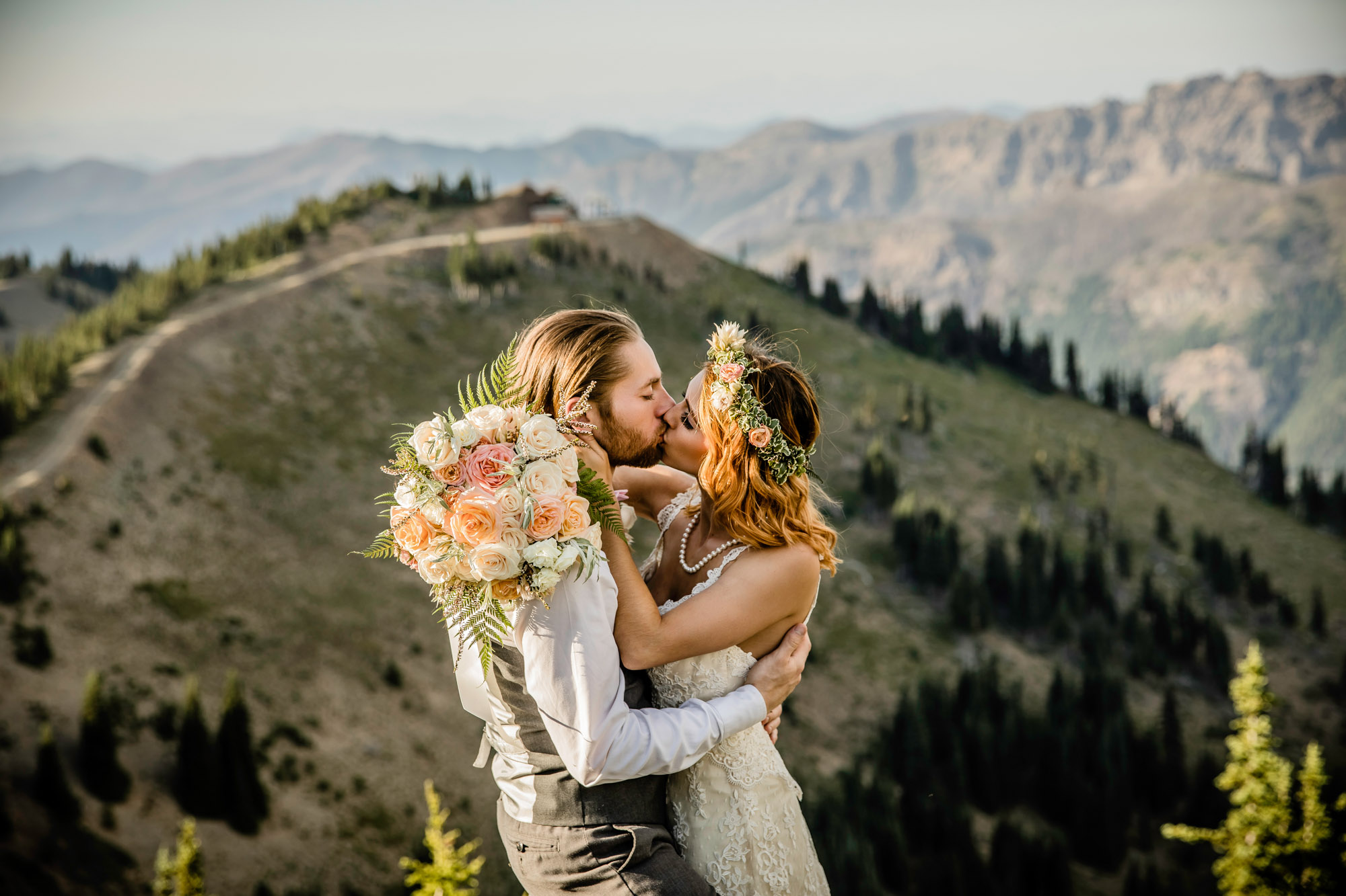 Adventure Elopement on Crystal Mountain by Seattle Wedding Photographer James Thomas Long Photography