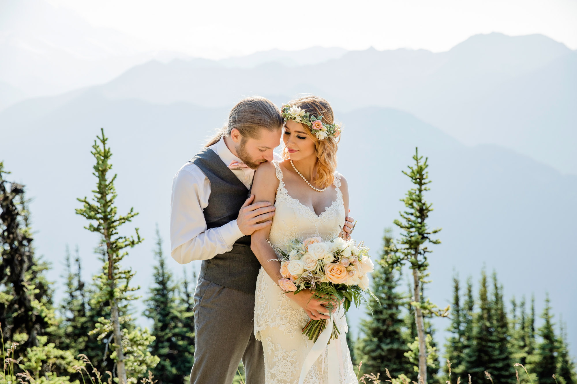 Adventure Elopement on Crystal Mountain by Seattle Wedding Photographer James Thomas Long Photography