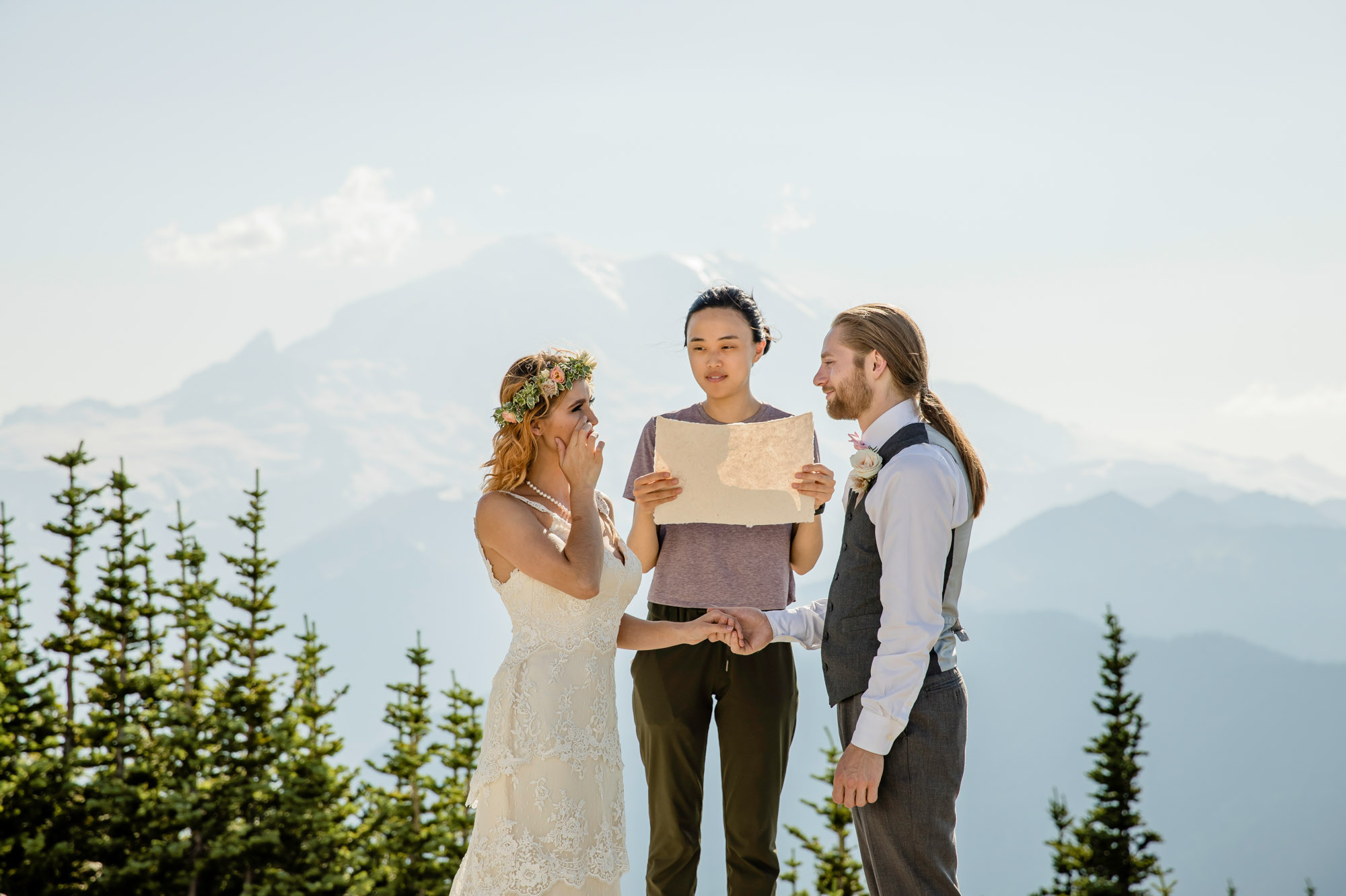 Adventure Elopement on Crystal Mountain by Seattle Wedding Photographer James Thomas Long Photography