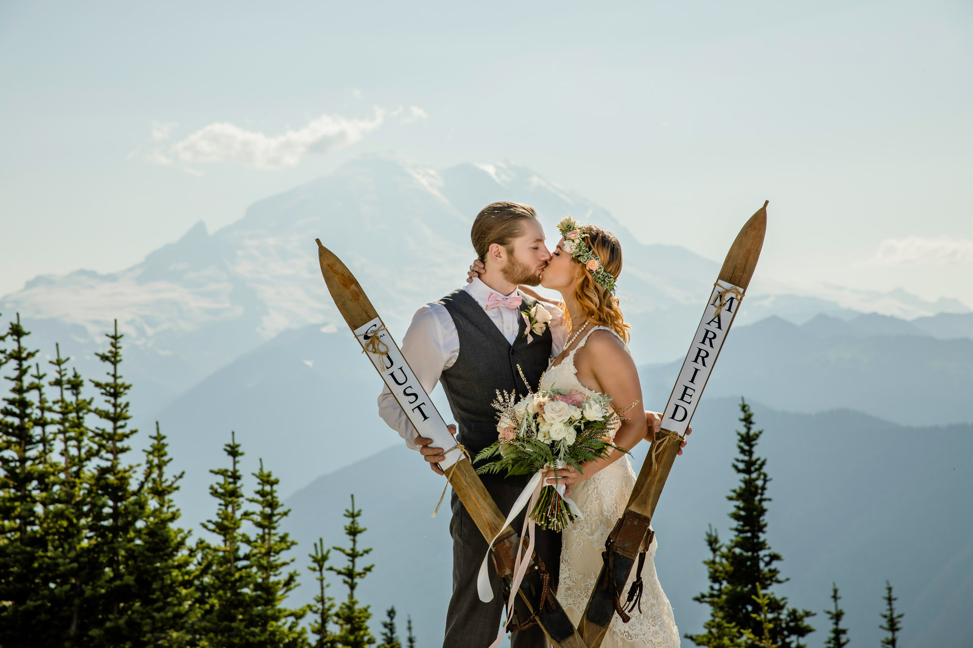 Adventure Elopement on Crystal Mountain by Seattle Wedding Photographer James Thomas Long Photography