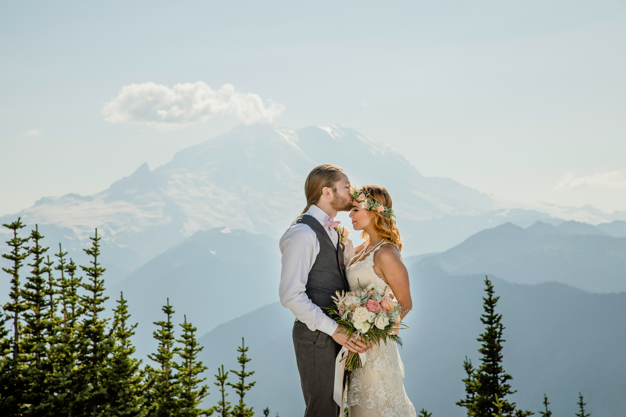 Adventure Elopement on Crystal Mountain by Seattle Wedding Photographer James Thomas Long Photography