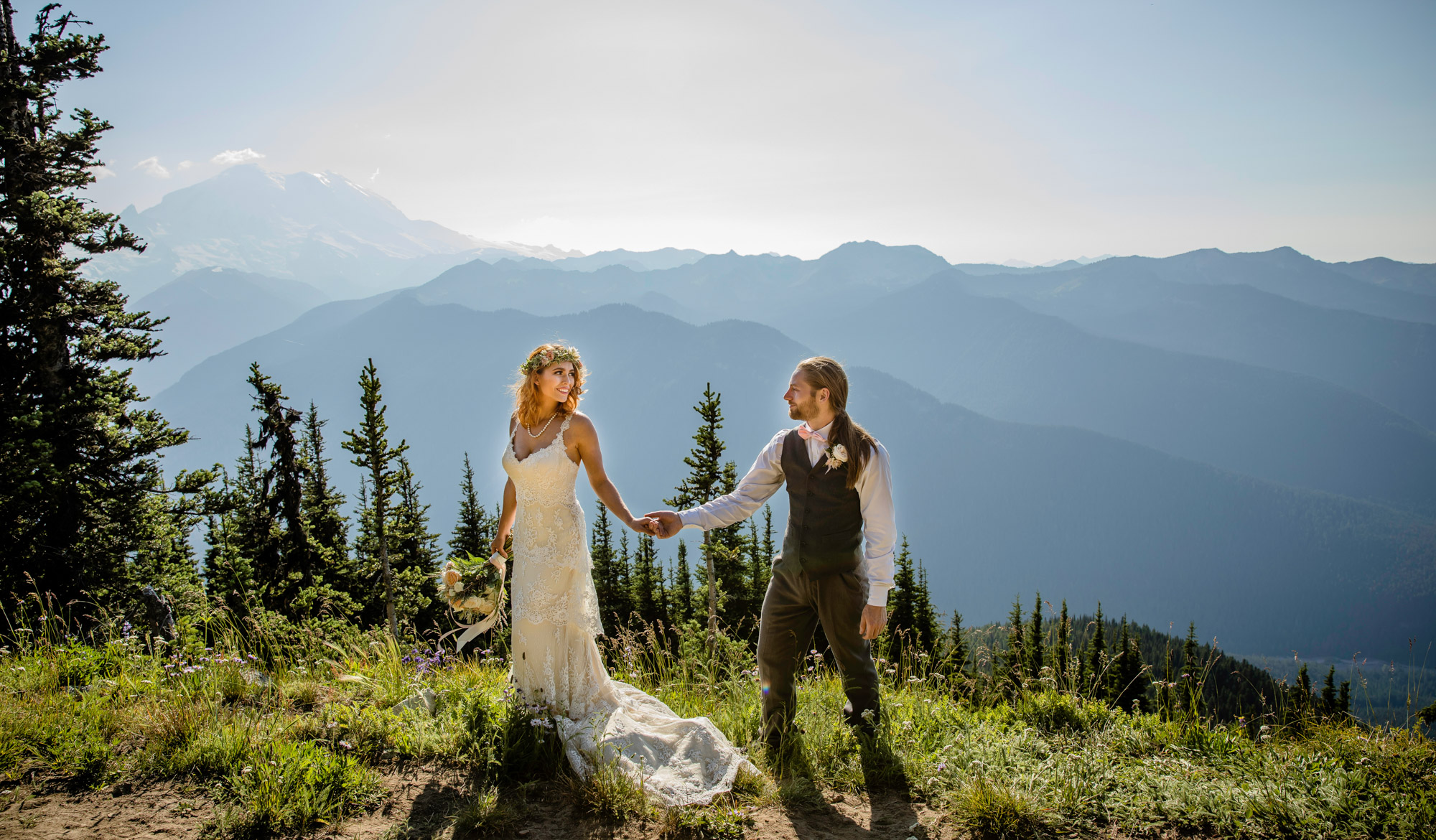 Adventure Elopement on Crystal Mountain by Seattle Wedding Photographer James Thomas Long Photography