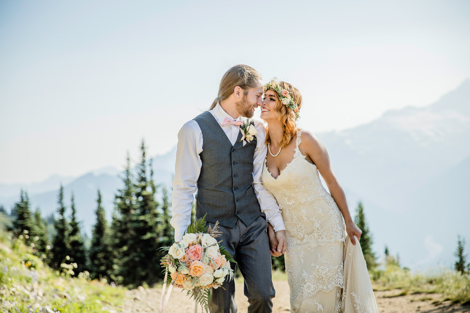 Adventure Elopement on Crystal Mountain by Seattle Wedding Photographer James Thomas Long Photography