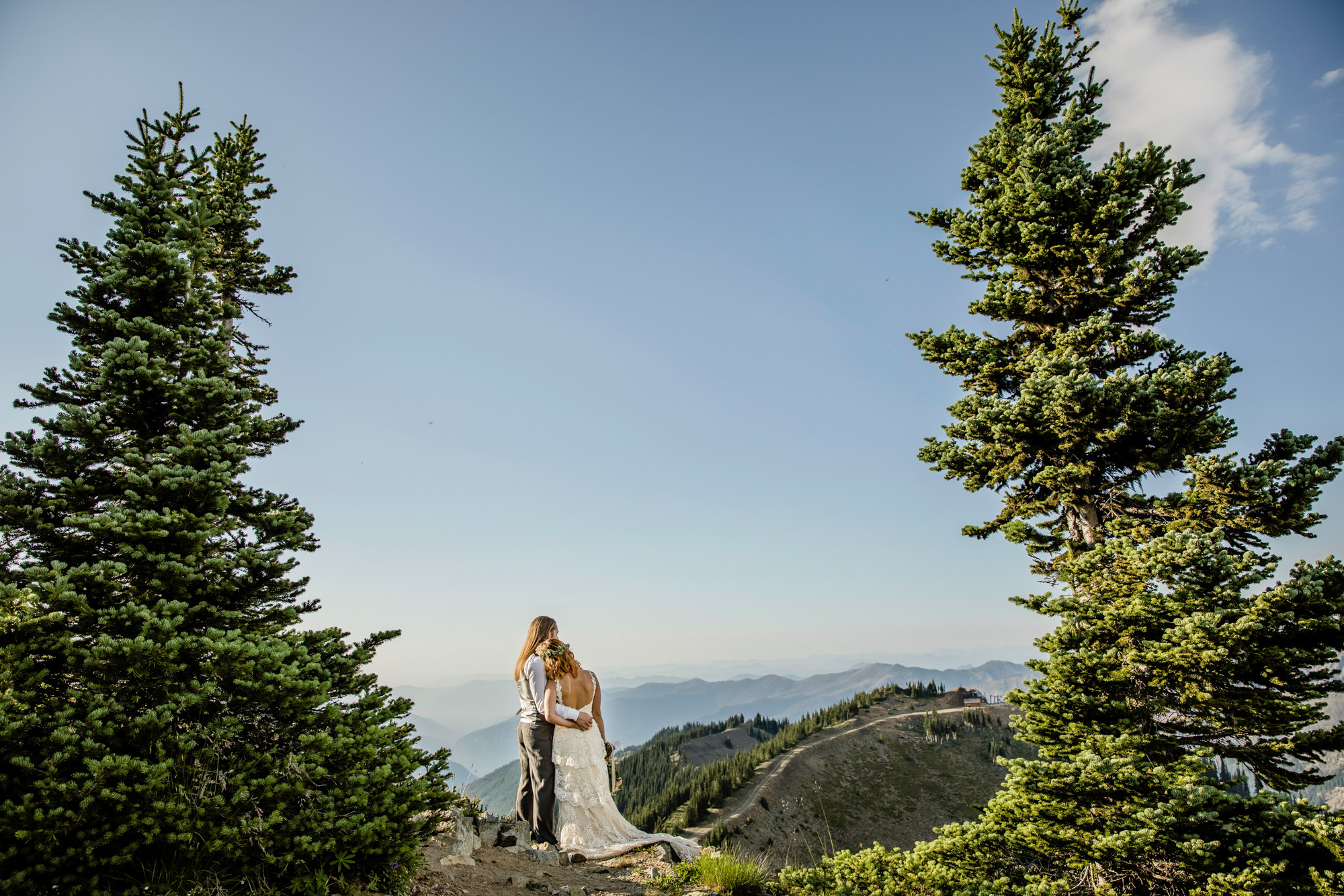 Adventure Elopement on Crystal Mountain by Seattle Wedding Photographer James Thomas Long Photography