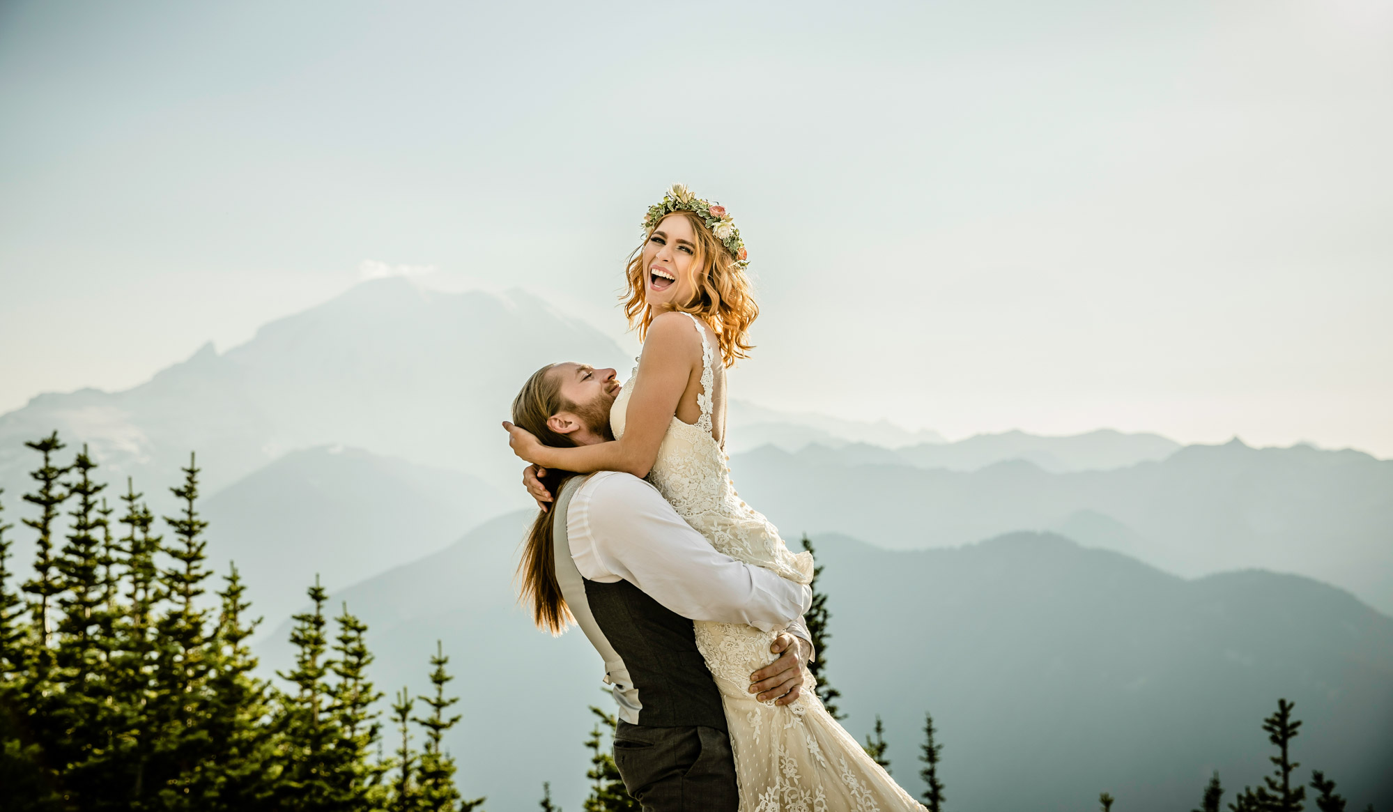 Adventure Elopement on Crystal Mountain by Seattle Wedding Photographer James Thomas Long Photography