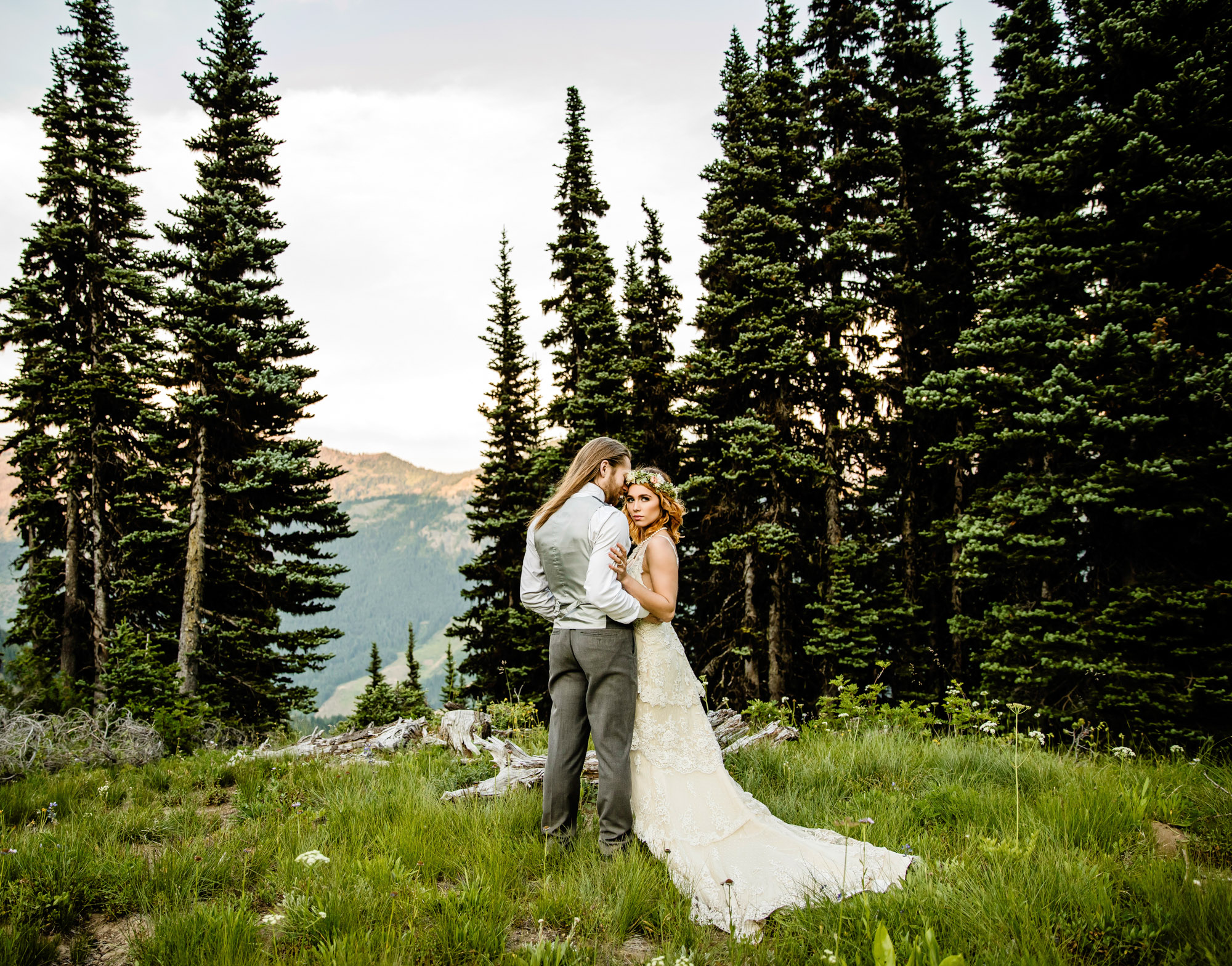 Adventure Elopement on Crystal Mountain by Seattle Wedding Photographer James Thomas Long Photography