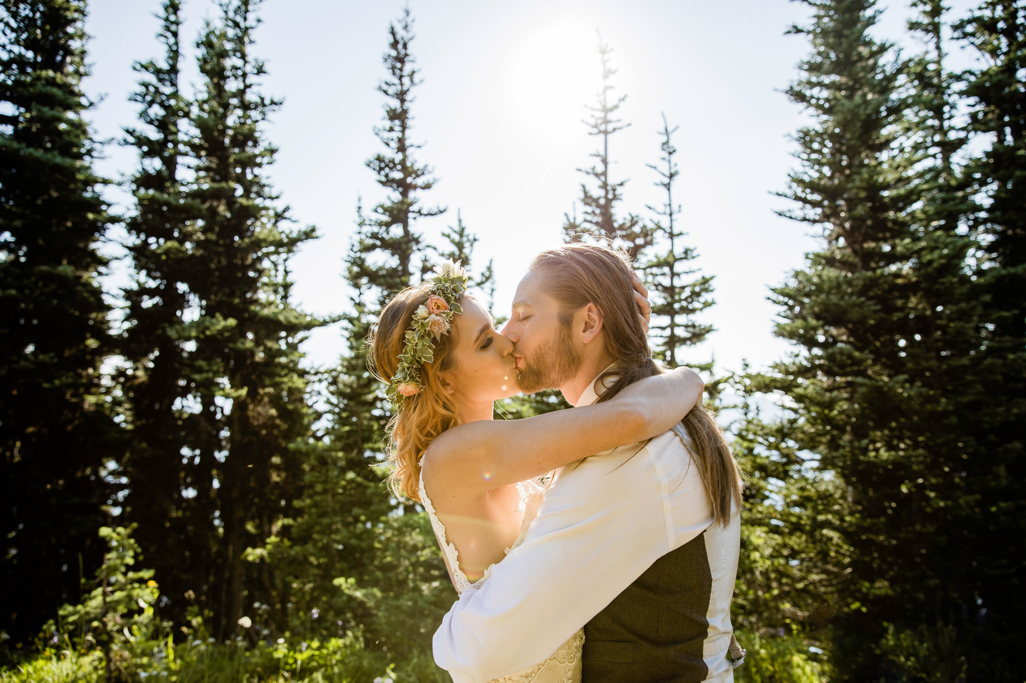 Adventure Elopement on Crystal Mountain by Seattle Wedding Photographer James Thomas Long Photography