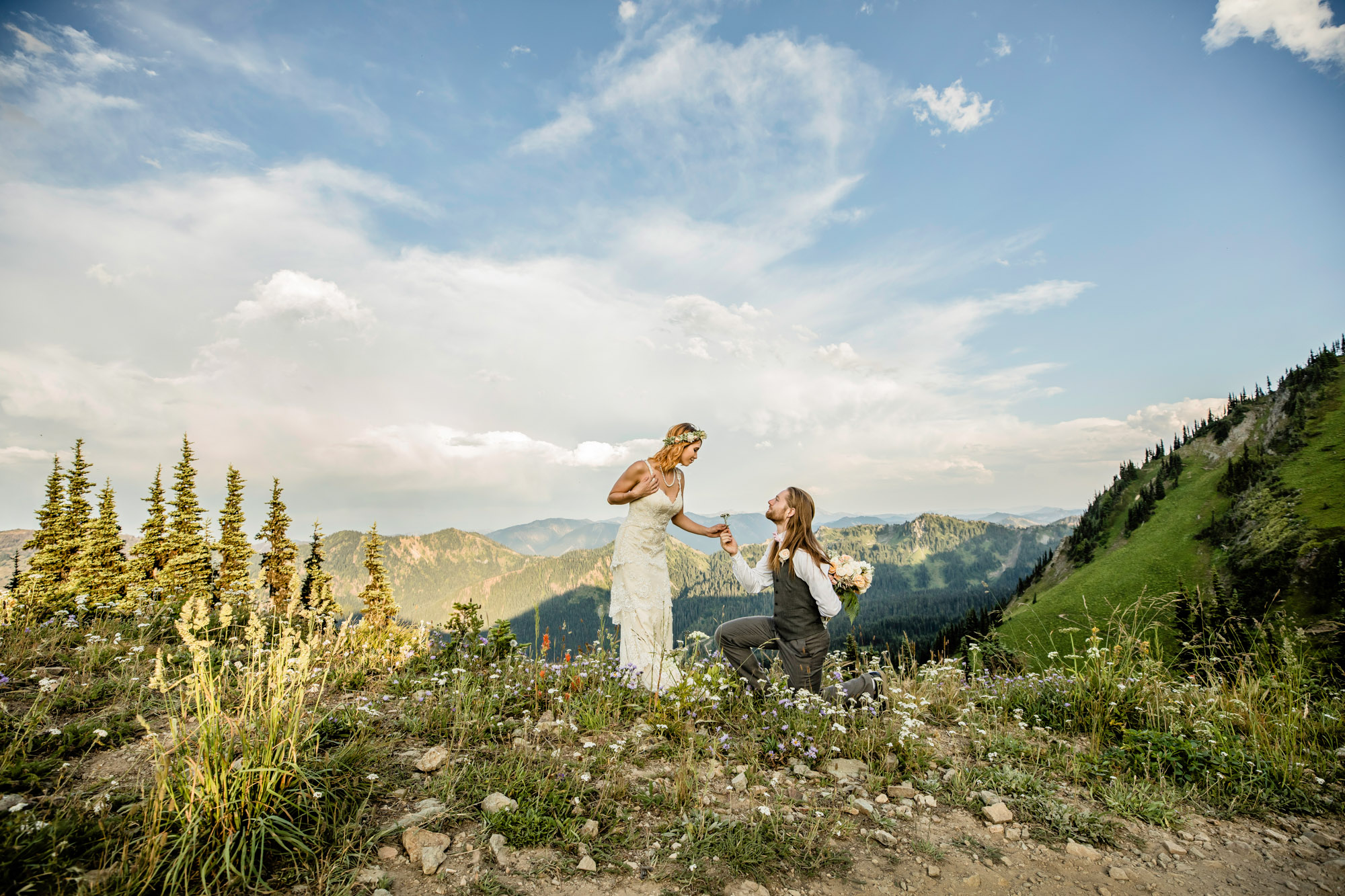 Adventure Elopement on Crystal Mountain by Seattle Wedding Photographer James Thomas Long Photography