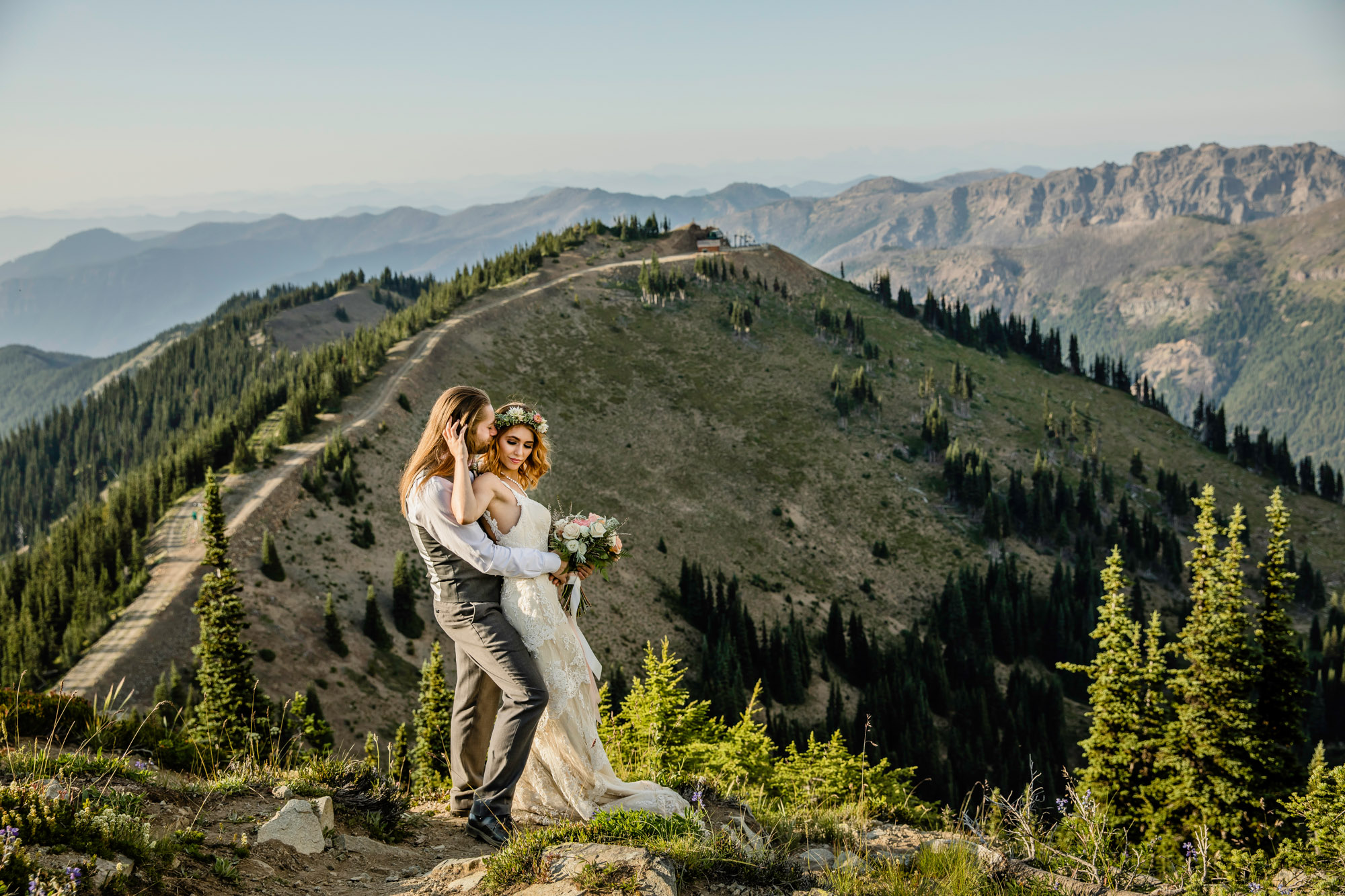 Adventure Elopement on Crystal Mountain by Seattle Wedding Photographer James Thomas Long Photography