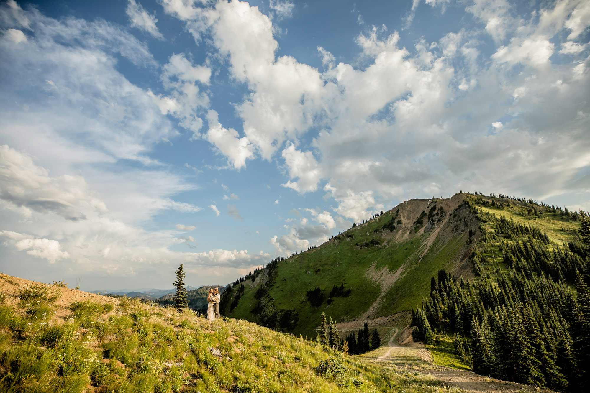 Adventure Elopement on Crystal Mountain by Seattle Wedding Photographer James Thomas Long Photography