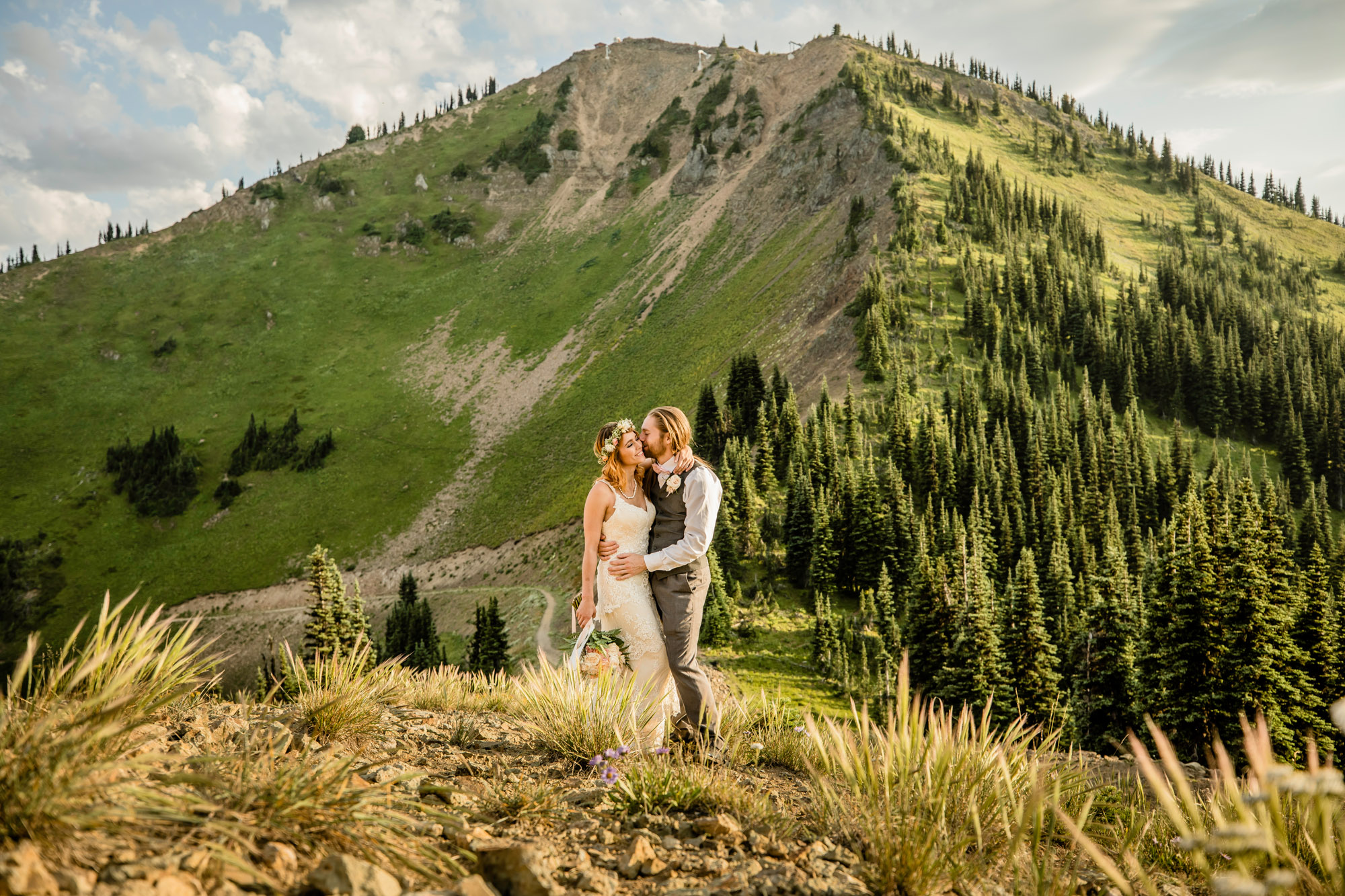 Adventure Elopement on Crystal Mountain by Seattle Wedding Photographer James Thomas Long Photography