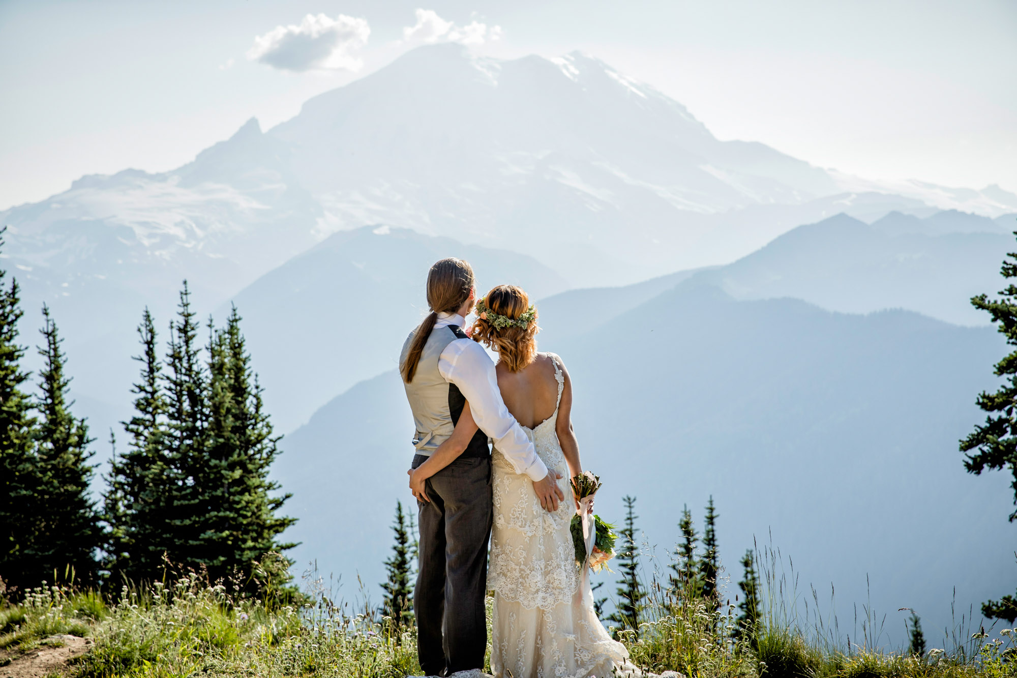 Adventure Elopement on Crystal Mountain by Seattle Wedding Photographer James Thomas Long Photography